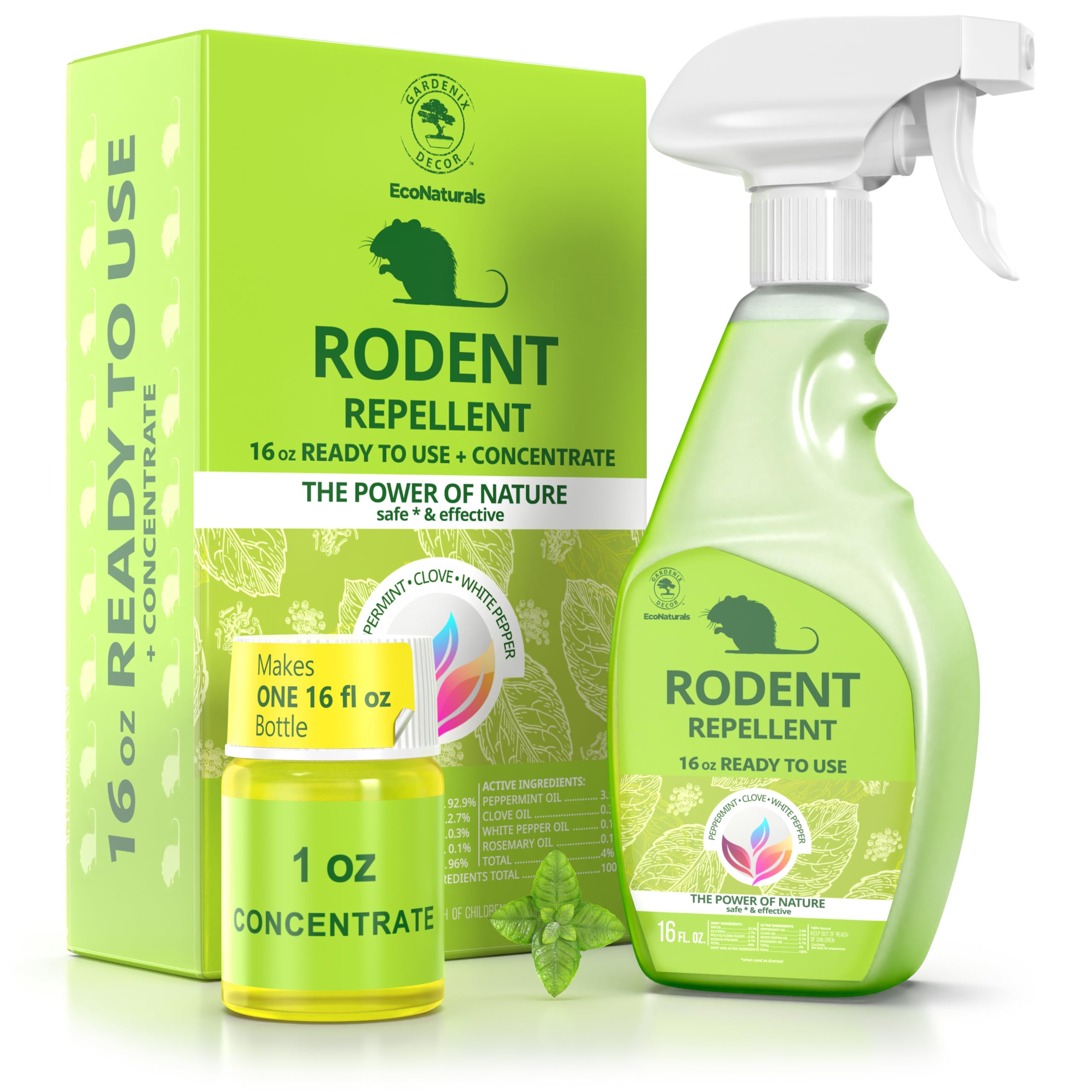 Minty scent peppermint oil spray for home protection