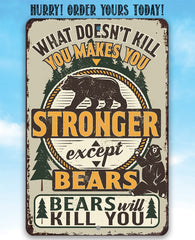 Indoor outdoor metal sign for cabin decor