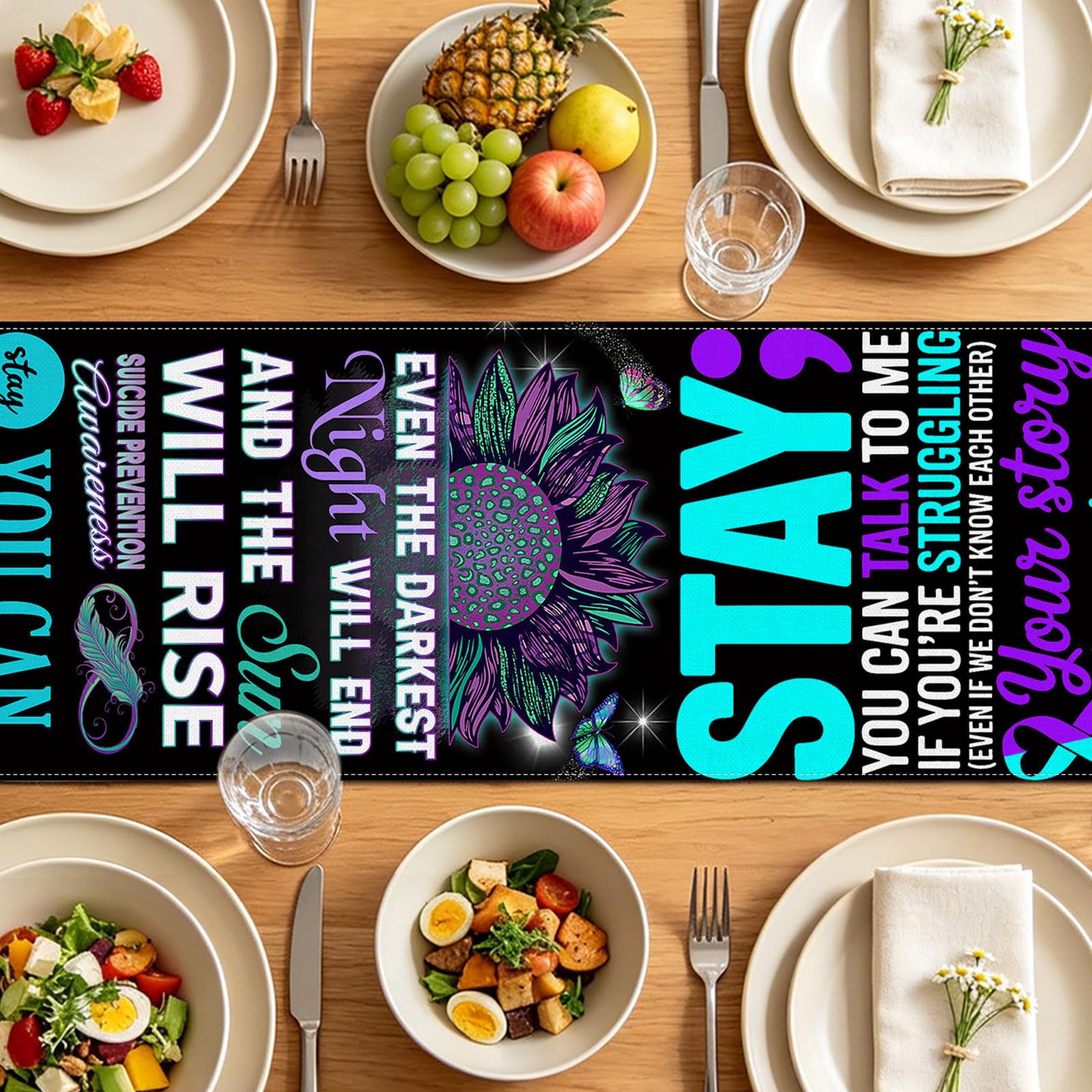 Gift option Hafangry table runner for awareness