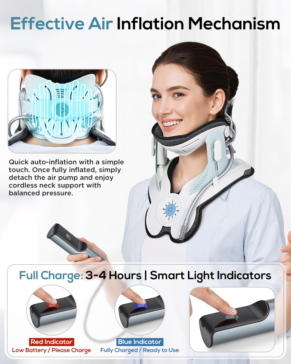 3 power traction capability with adjustable inflation