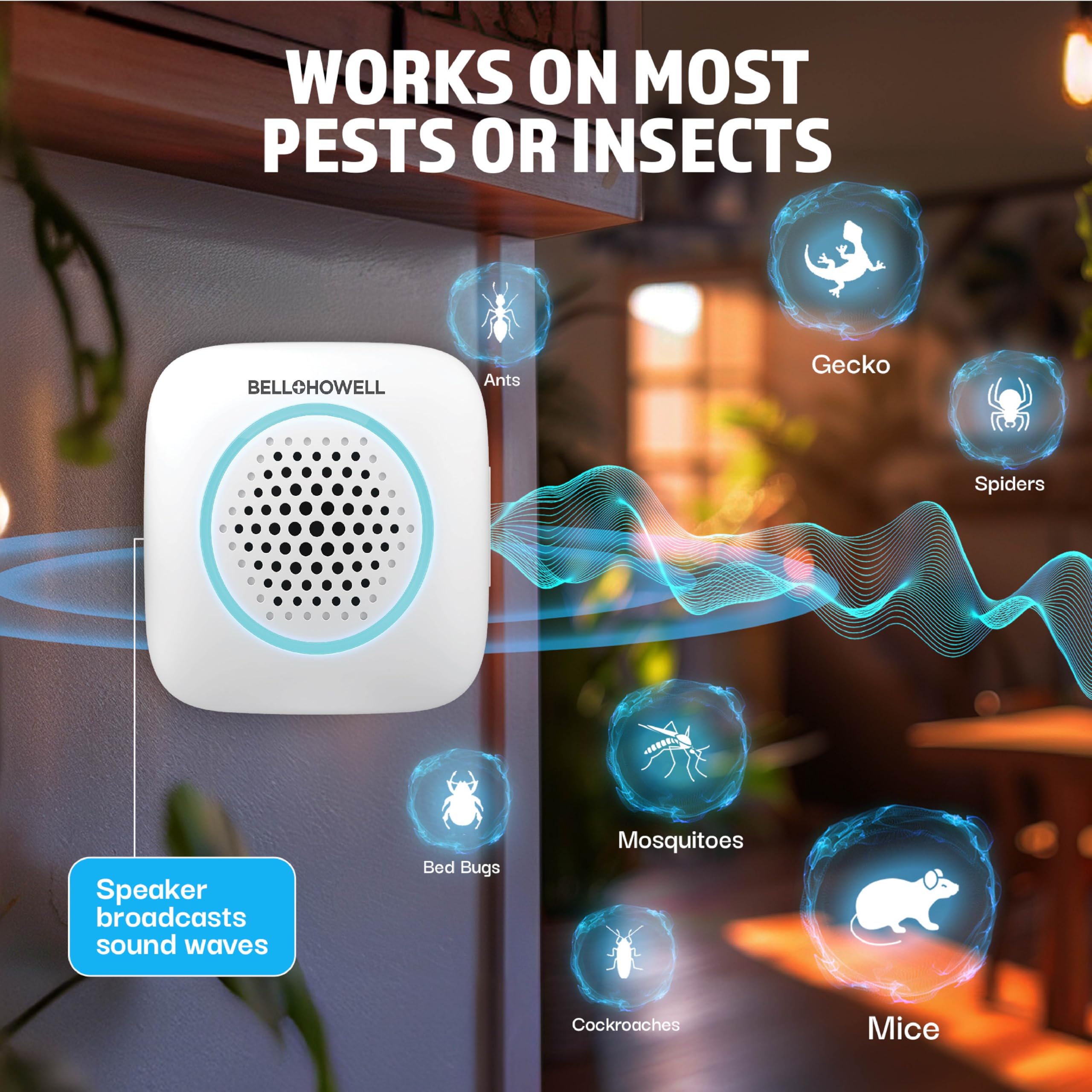 Indoor home kit pest repeller for multiple rooms