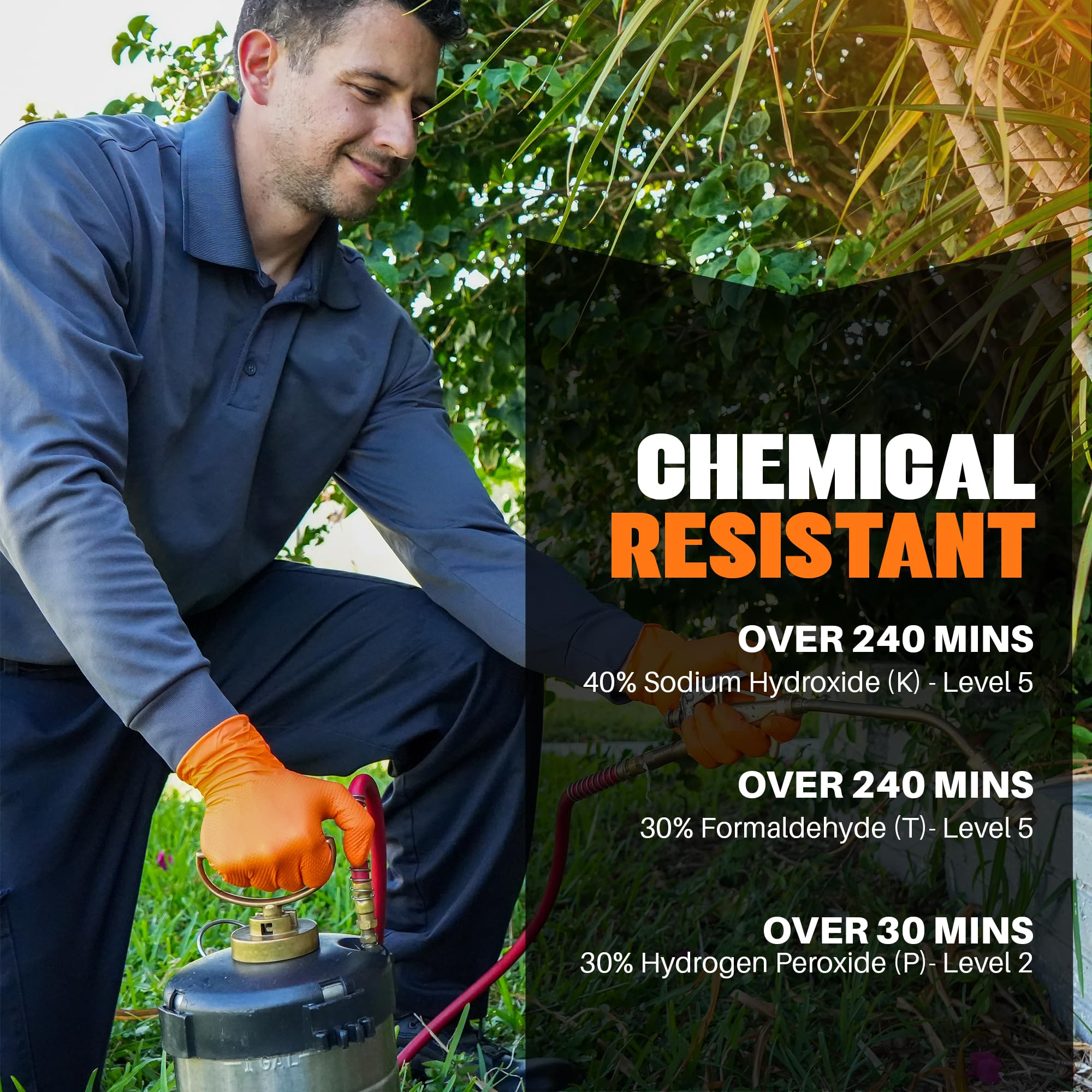 Industrial heavy duty nitrile gloves for mechanics