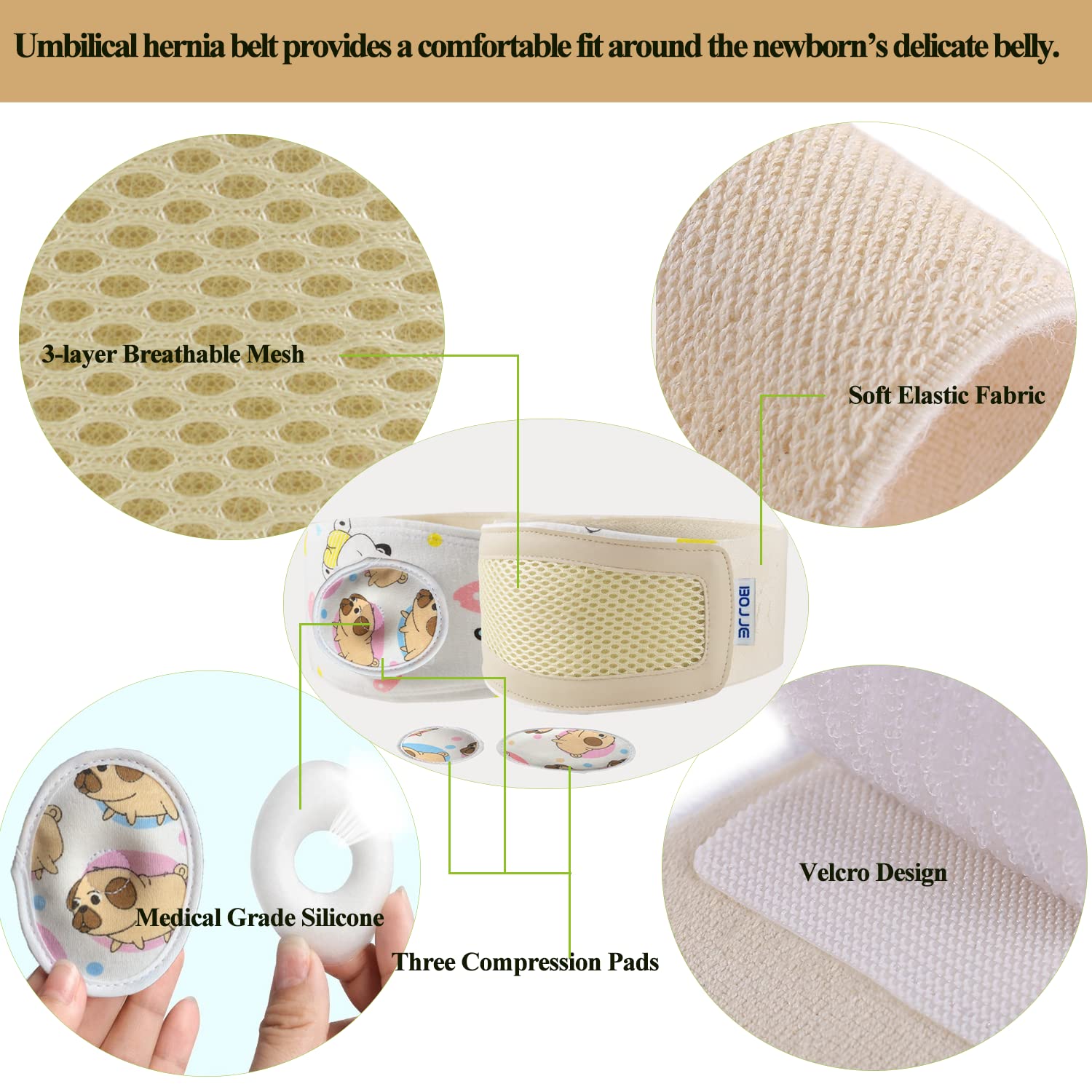 infant belly wrap truss abdominal binder in use