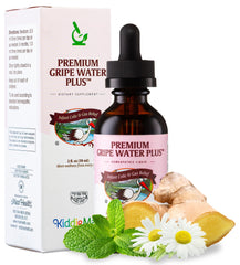Infant gripe water drops use illustration