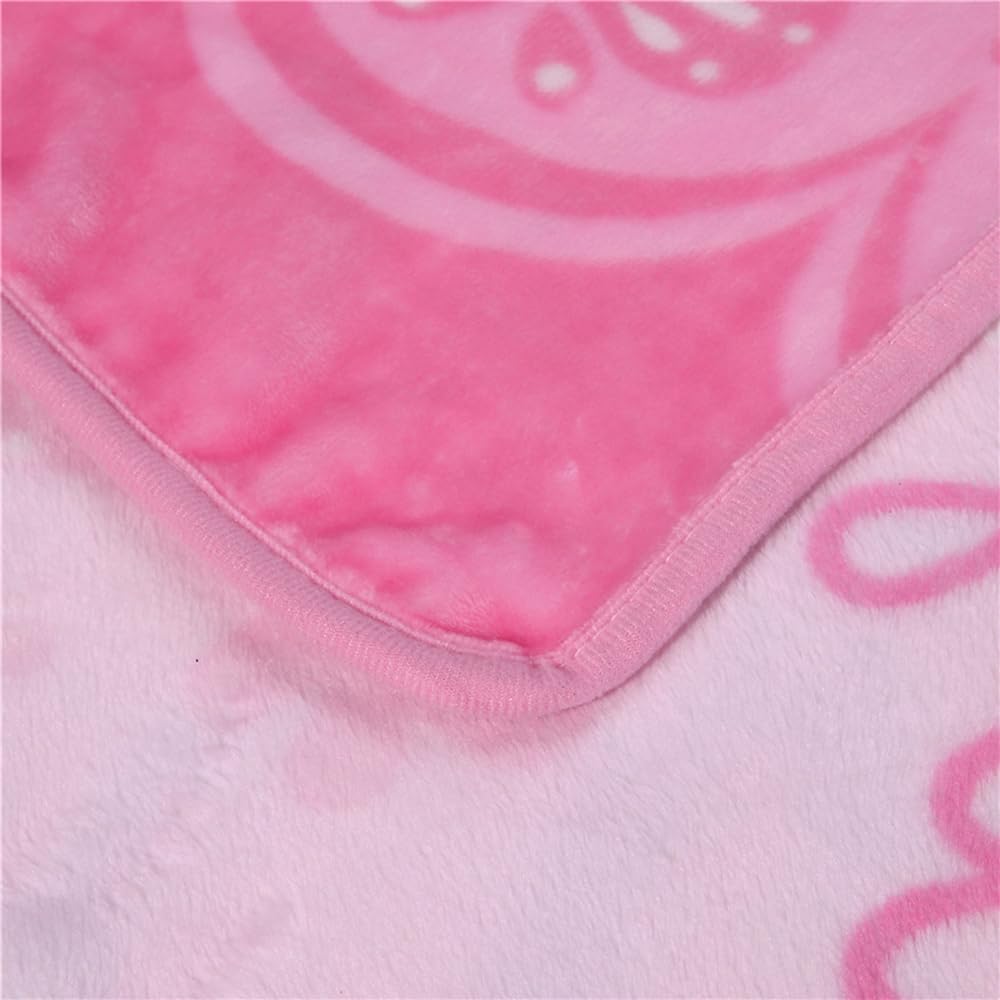 Blankets with Cartoon Prints pink design for children