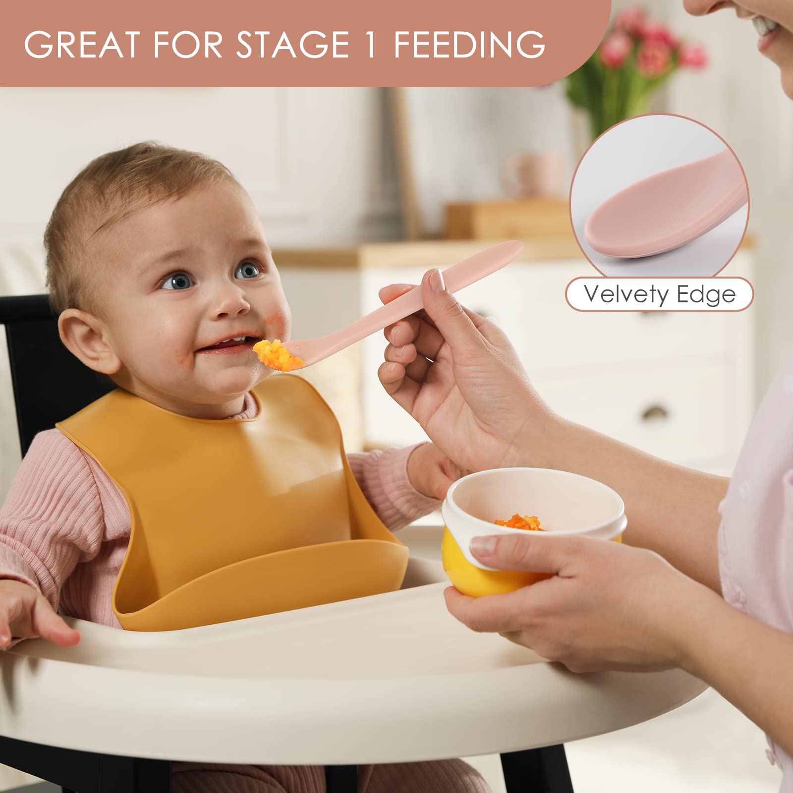 infant utensils feeding supplies silicone spoons