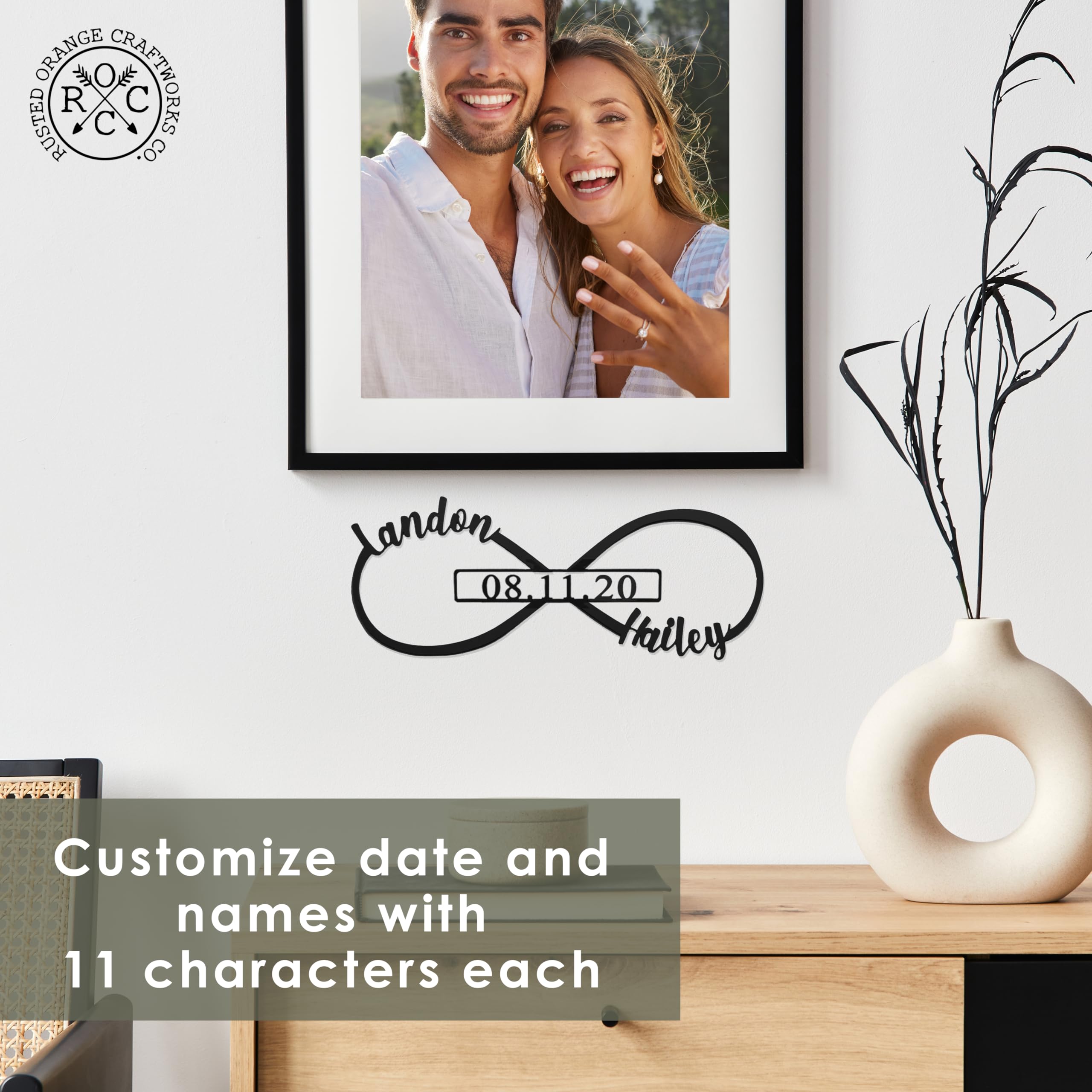 Infinity Wall Decor 13 inch size example