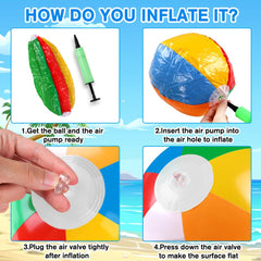 Non-toxic material inflatable beach balls with valve