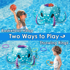 Inflatable octopus pool toy for summer pool time