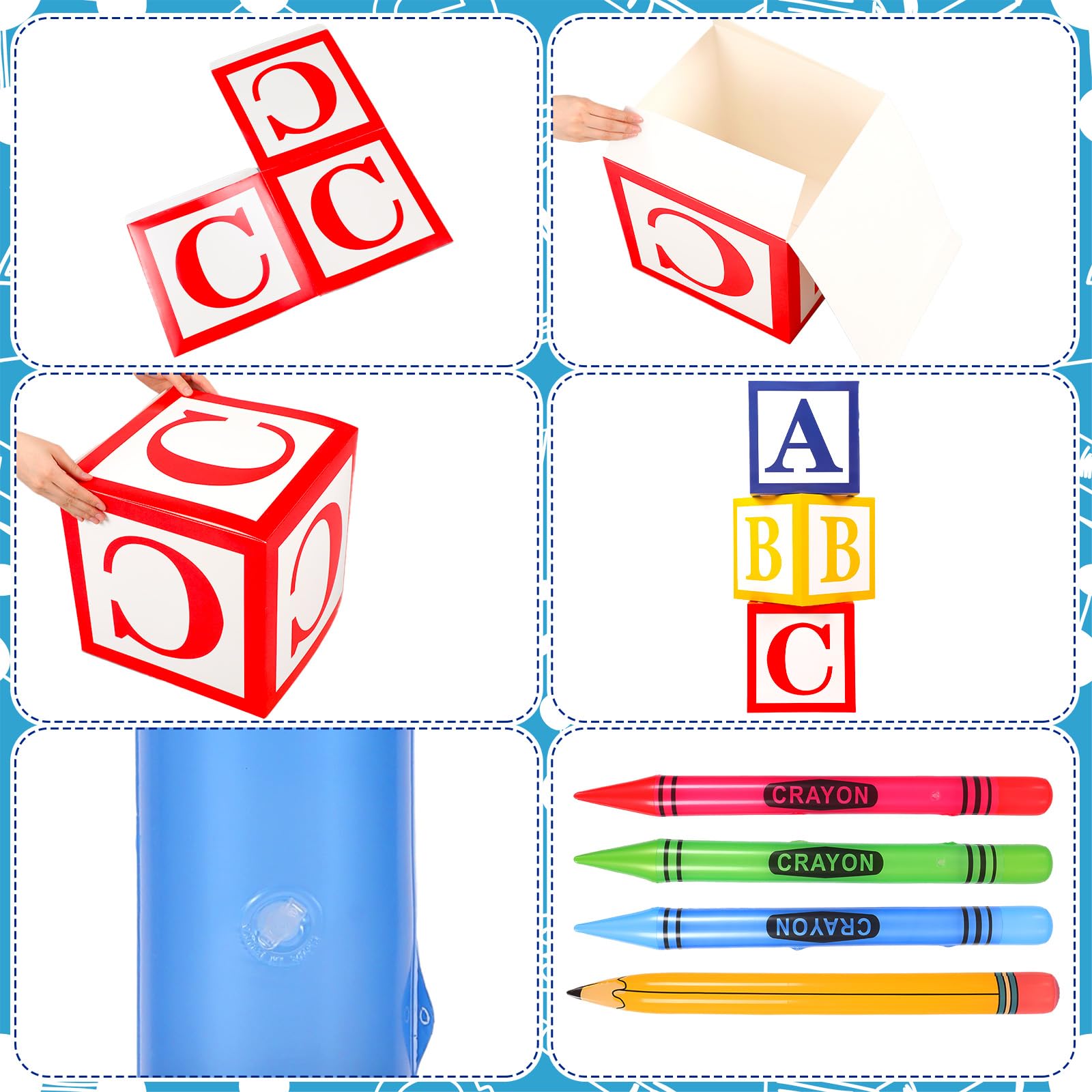 Inflatable pencil decor suitable for classrooms and hallways