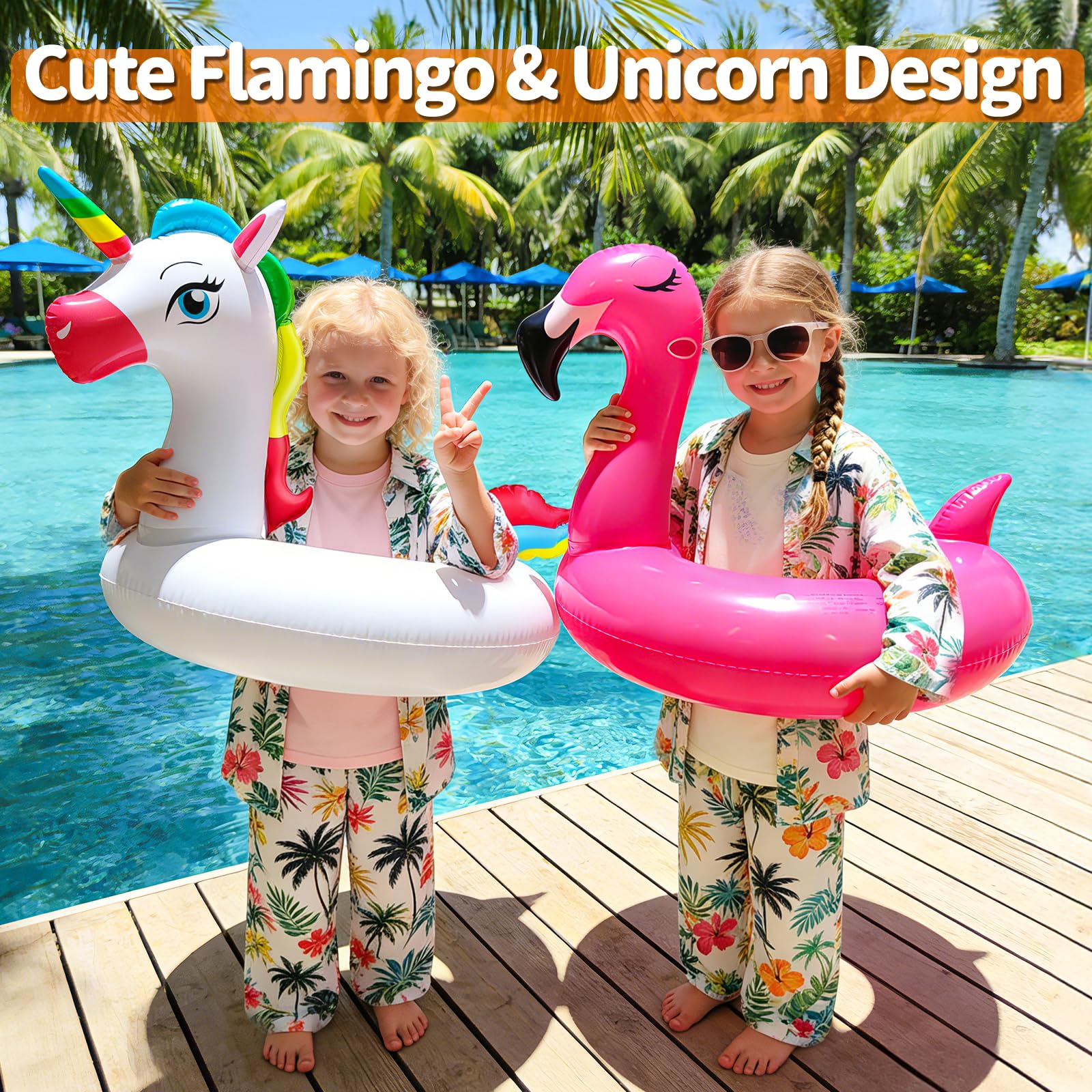 Inflatable pool float set made of 0.18mm PVC