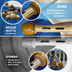 Inflatable ride on battle logs by Chuchik thick PVC material close up