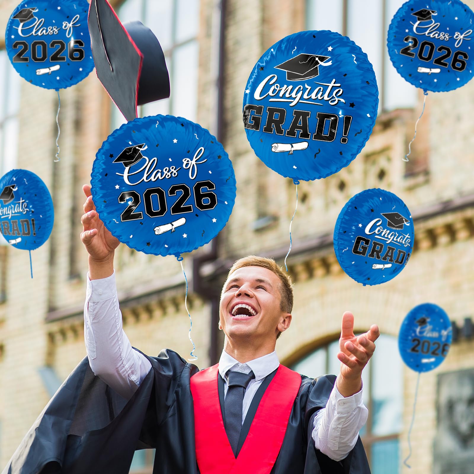 University color themed graduation decorations