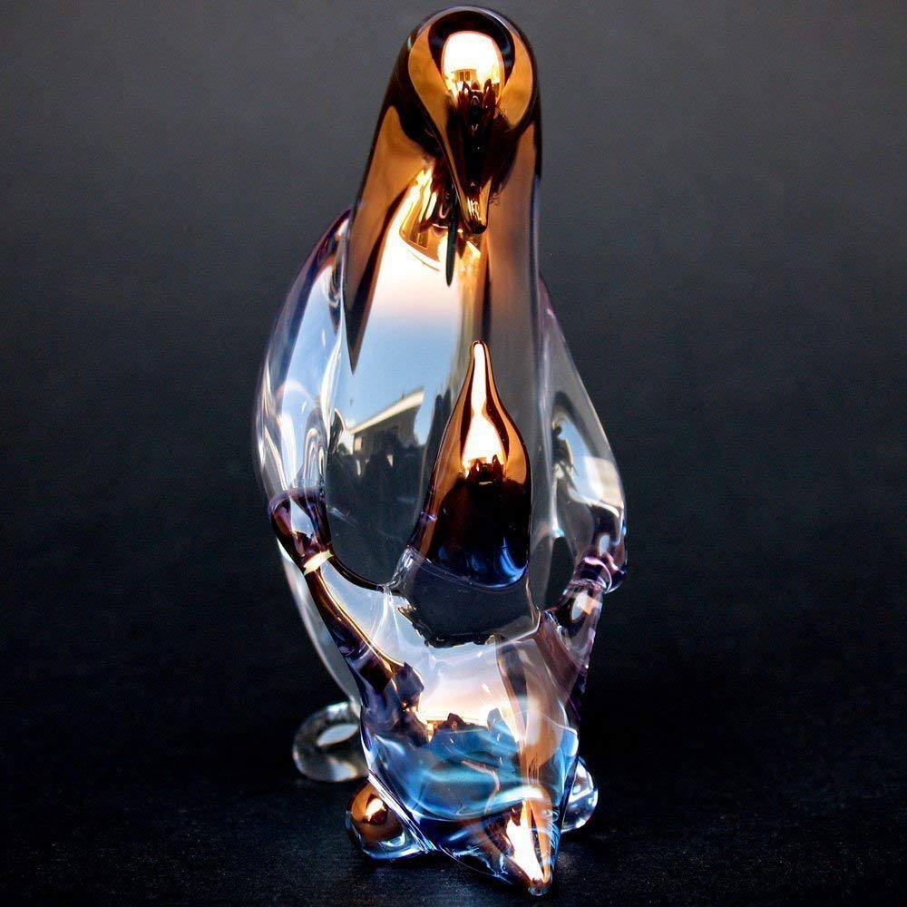Hand crafted penguin figurine decorative sculpture