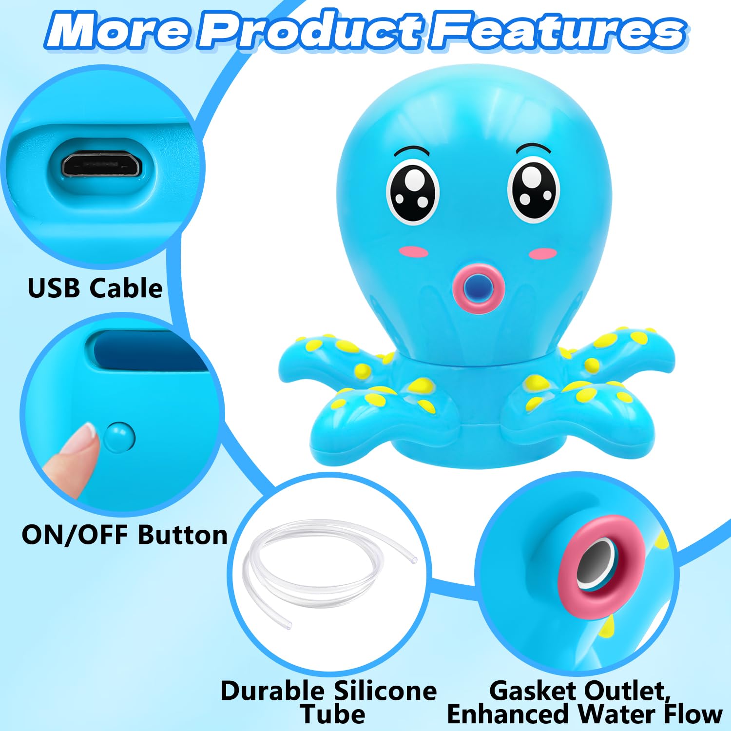 Octopus design battery powered water pump for water table