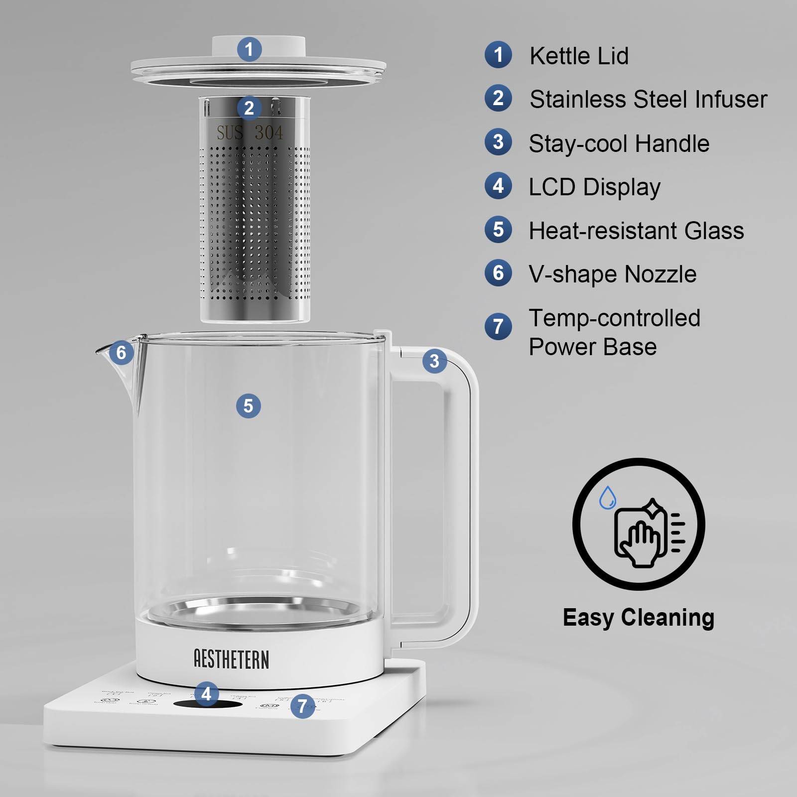 Kettle with infuser suitable for loose leaf tea