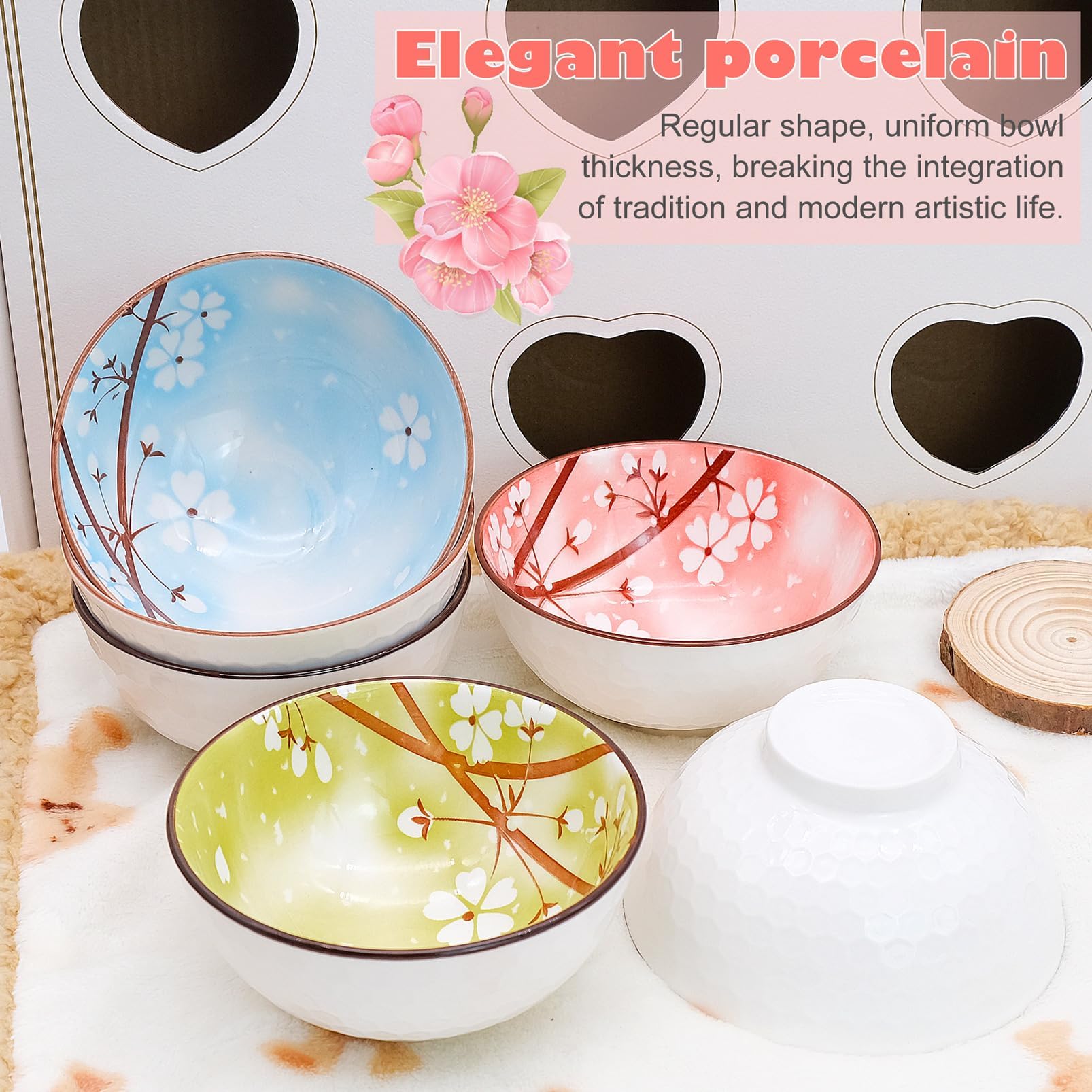 Stackable ceramic bowls for everyday meals inheming