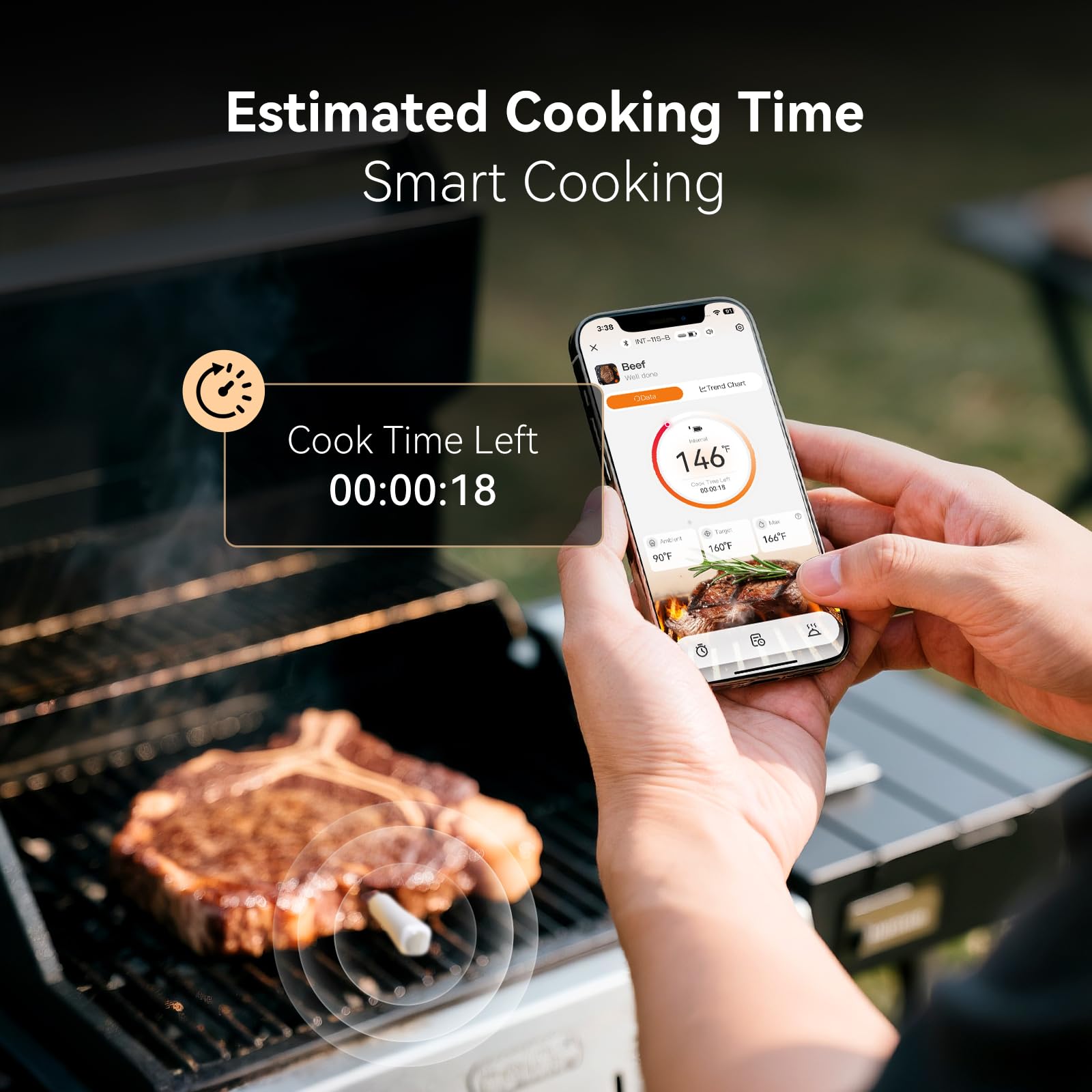 IP67 waterproof rating indicated on INT-11S-B thermometer