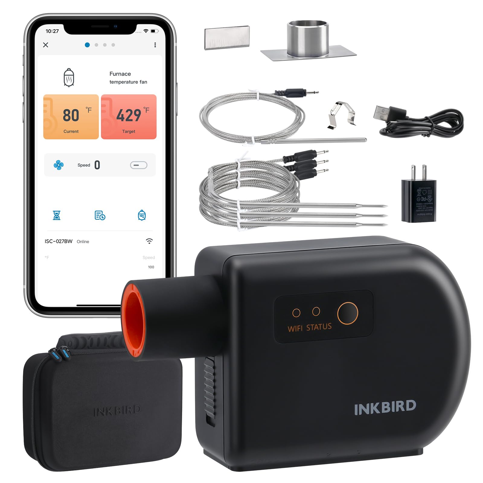 Inkbird wifi bluetooth automatic smoker fan controller unit