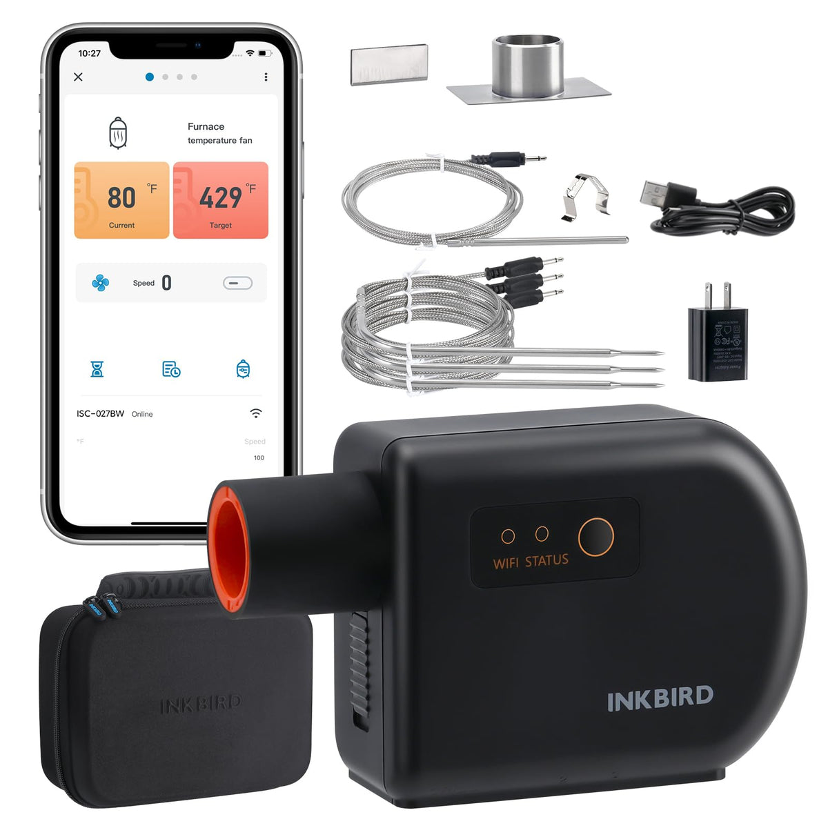 Inkbird wifi bluetooth automatic smoker fan controller unit