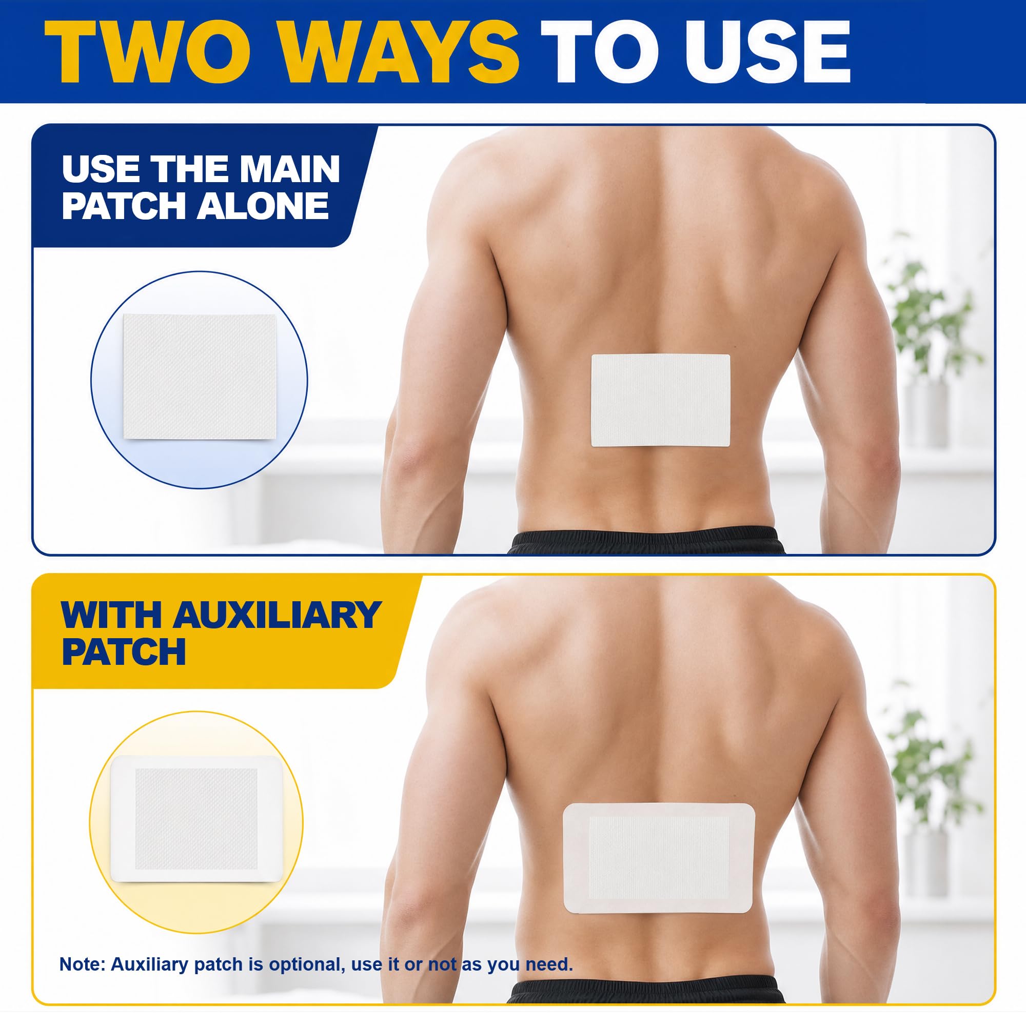 Inknows lidocaine patches 3.9 x 5.5 inch size