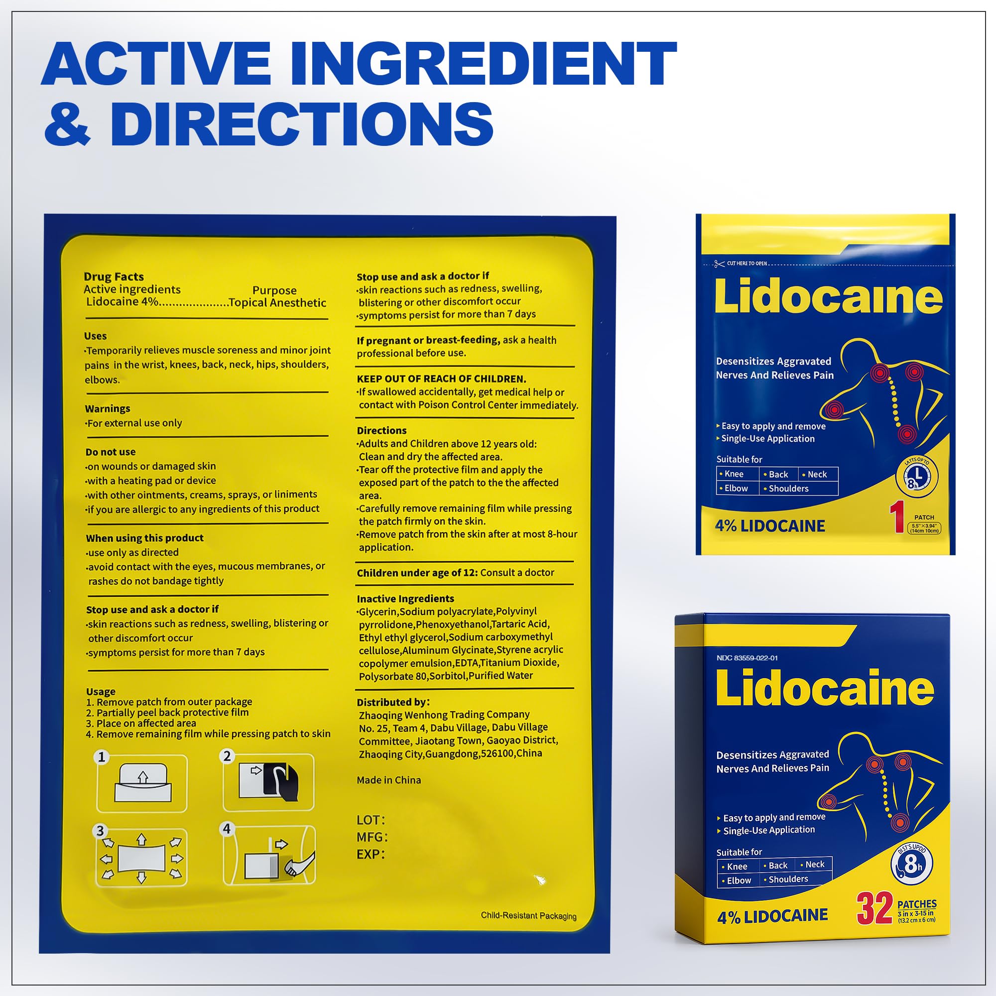 Travel friendly Inknows lidocaine patches for pain relief