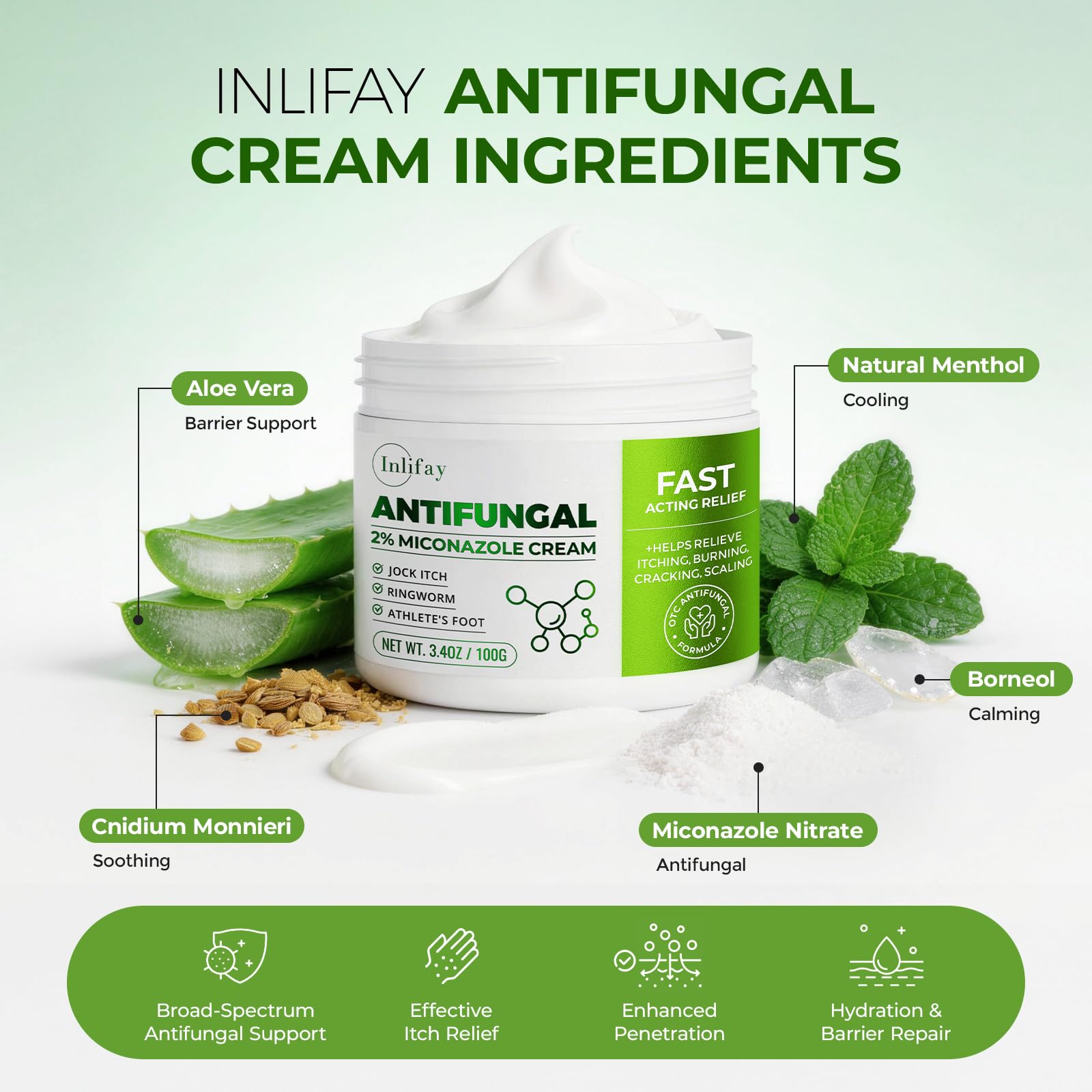 Inlifay ringworm antifungal cream packaging and box