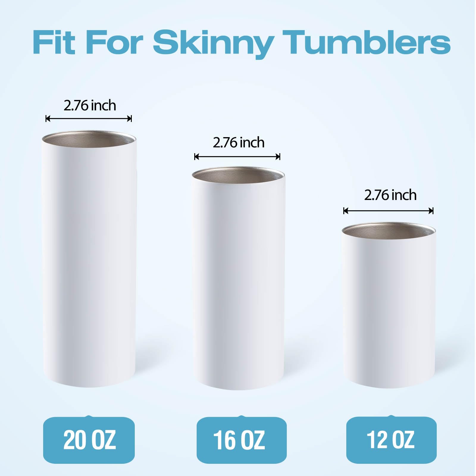 Inner mouth diameter of 2.76 inch lid for tumbler