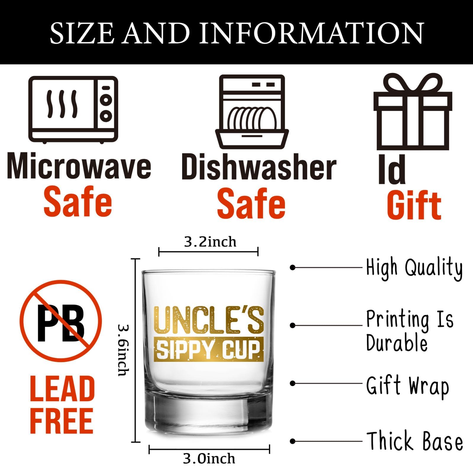 Lead-free crystal whiskey glass with thick base and smooth edge