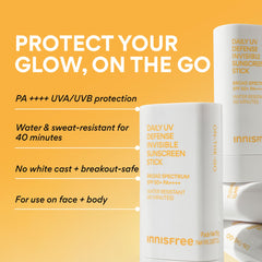 innisfree SPF 50+ sunscreen stick on travel case