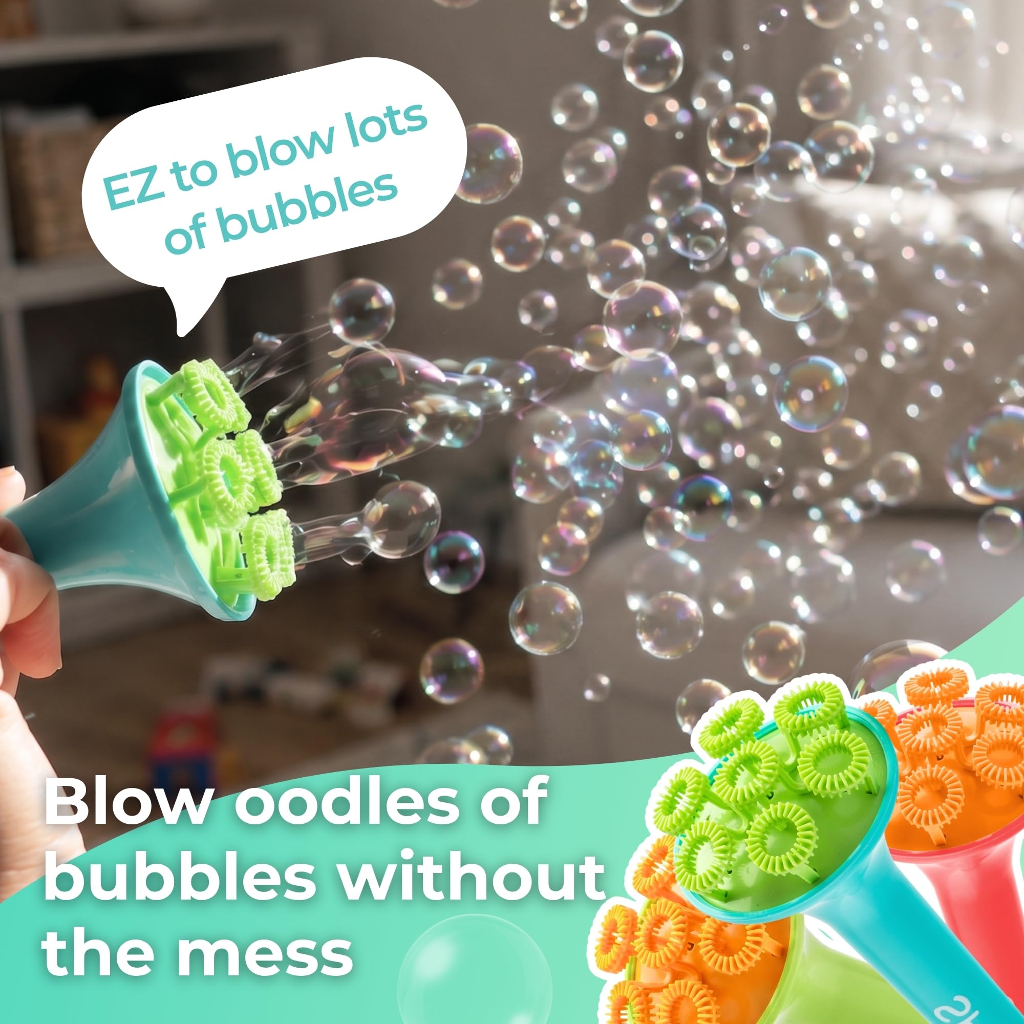 Innobaby Spike Bubble Blower Aqua close up