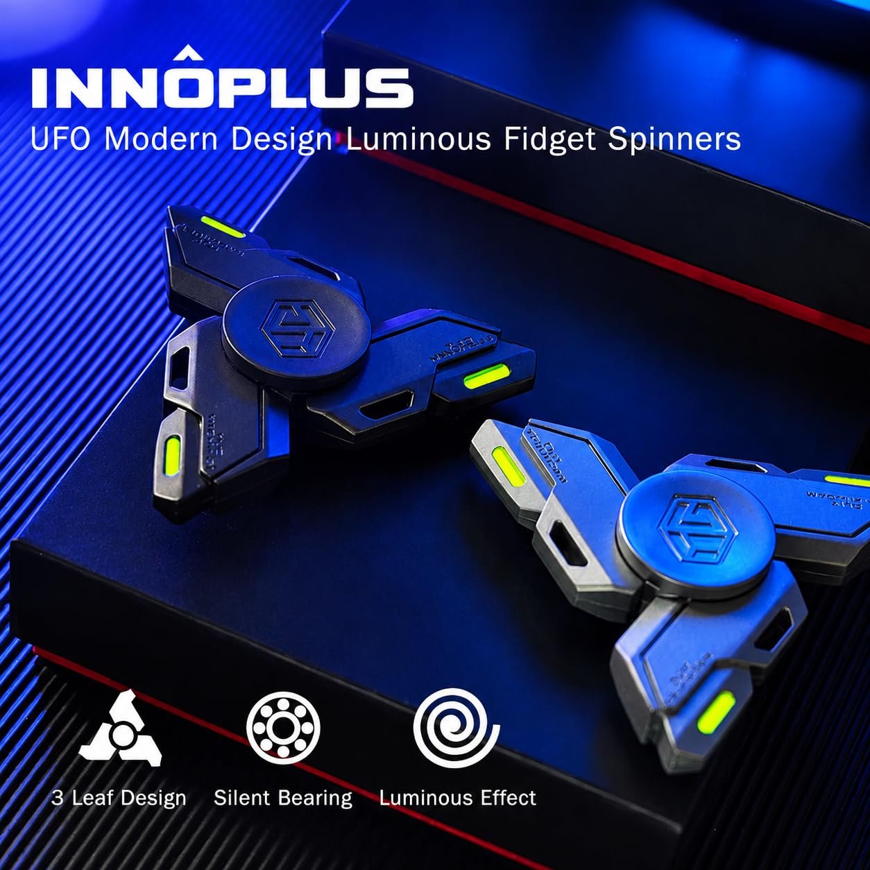 Retail packaging included INNOPLUS fidget spinner gift