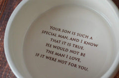 Inside message Your son is such a special man detail