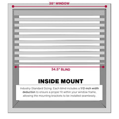 Inside or outside mounting window blinds with hardware included
