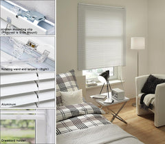 Blinds can be installed inside or outside window frame