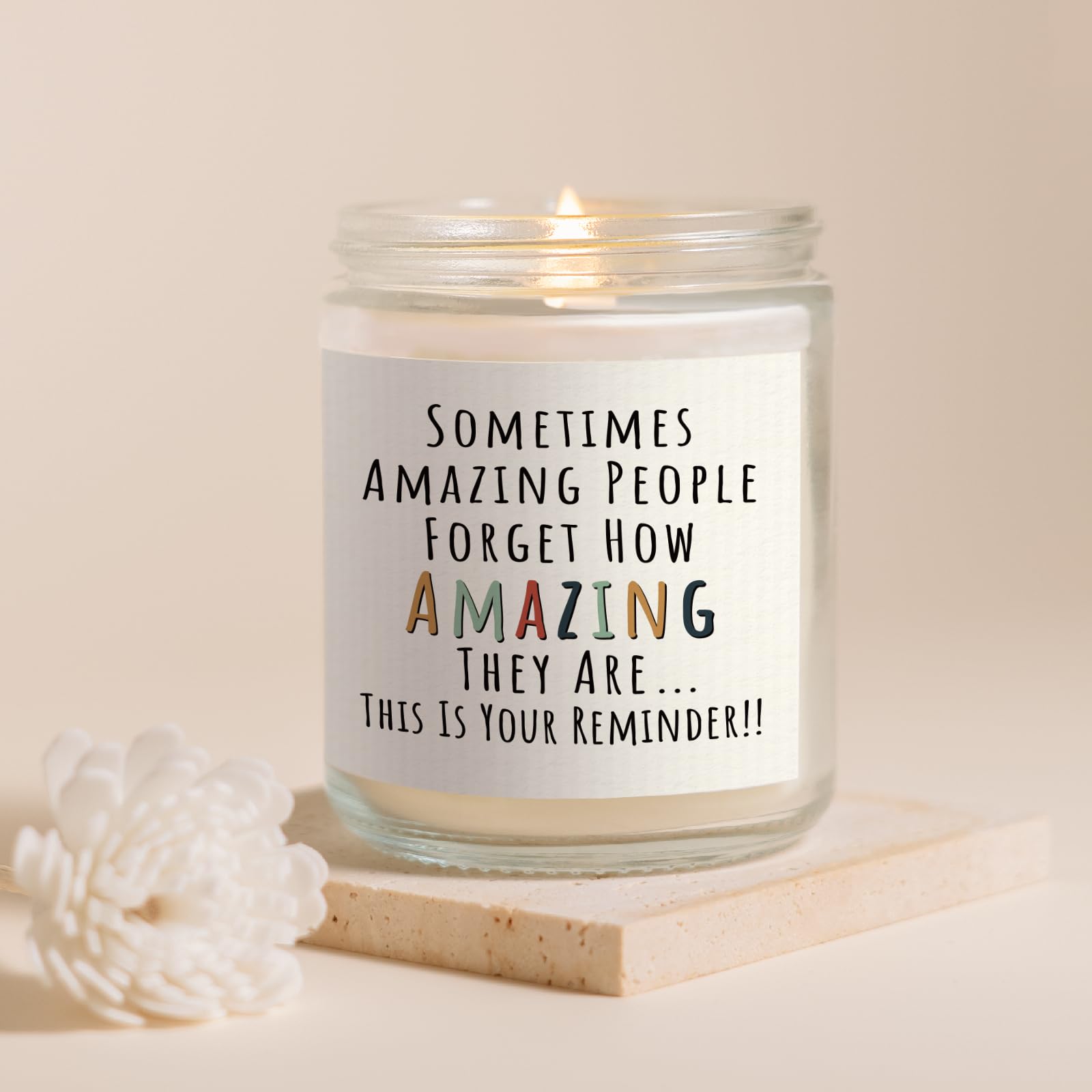 Inspirational encouragement candle gift
