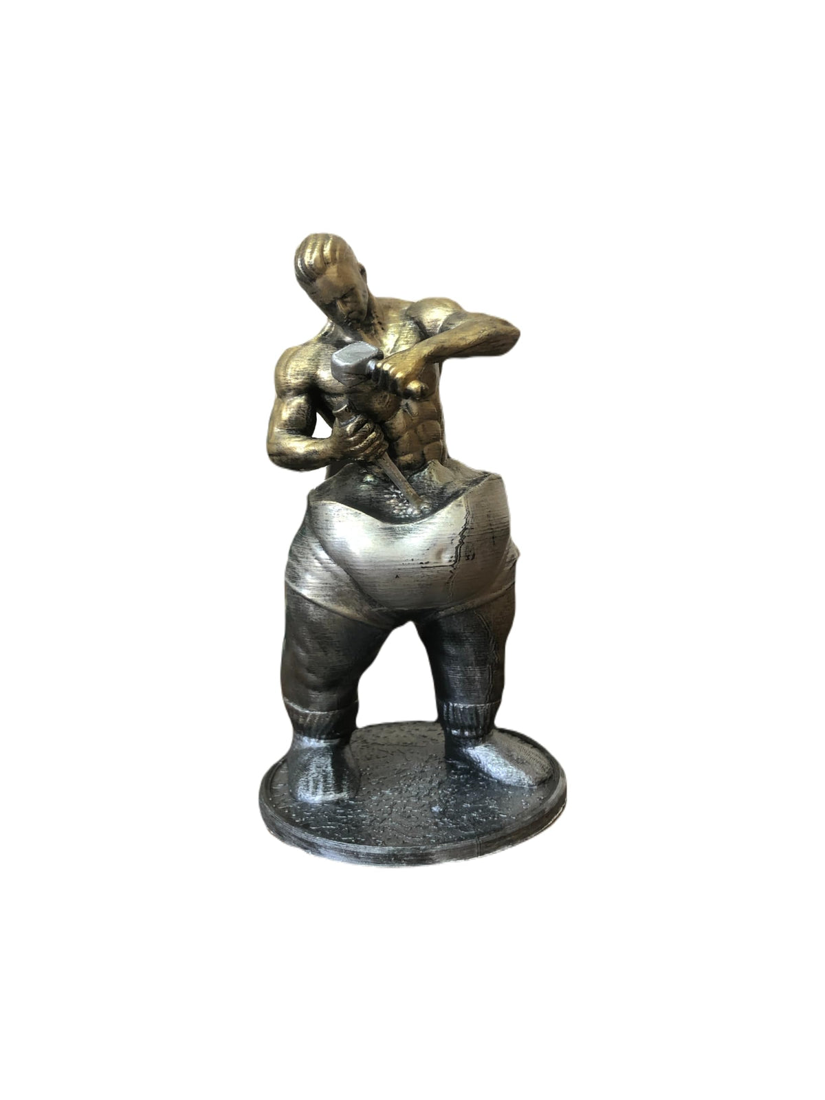 16 cm handcrafted PLA selfmade man sculpture black finish