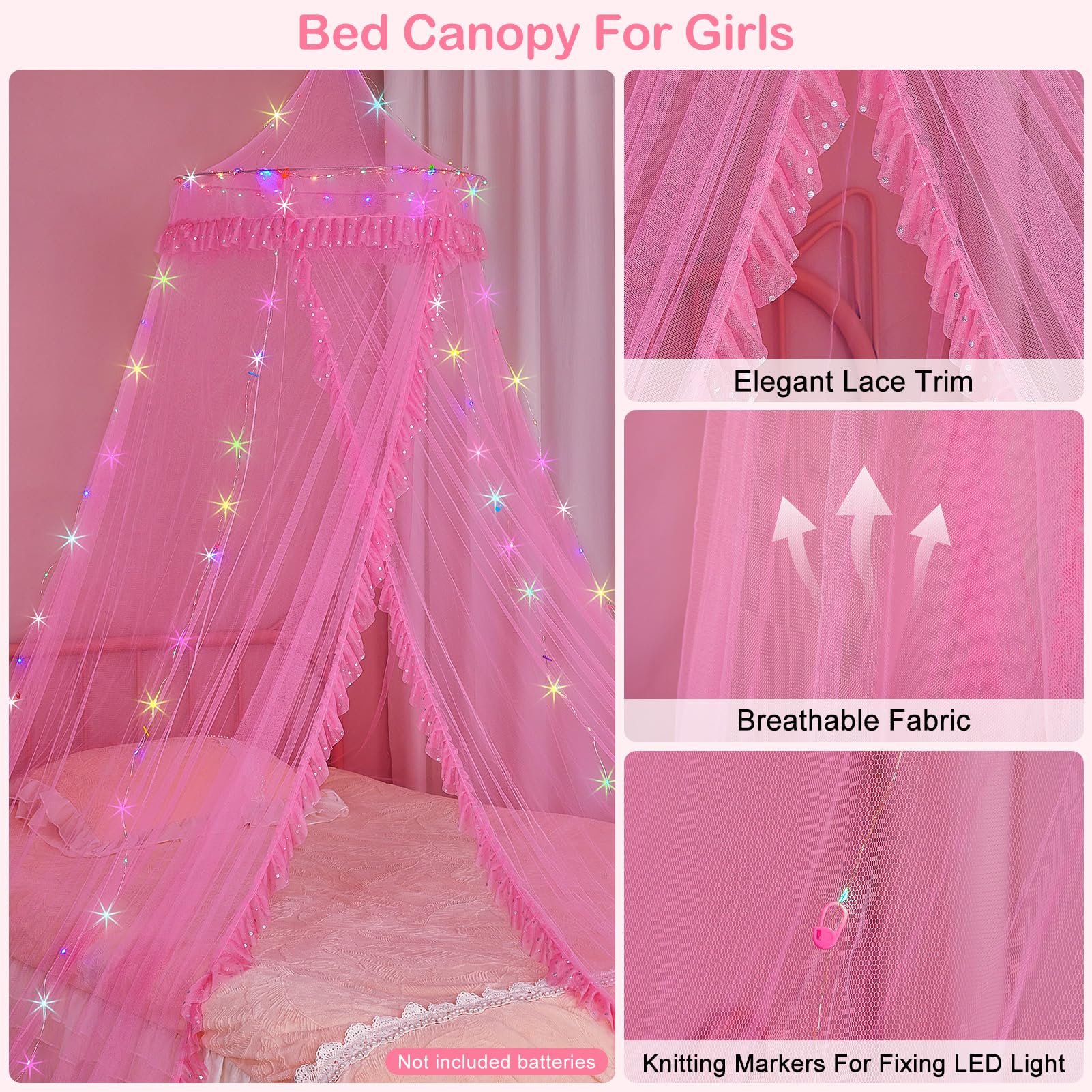 Indoor and outdoor use canopy for girls bedroom