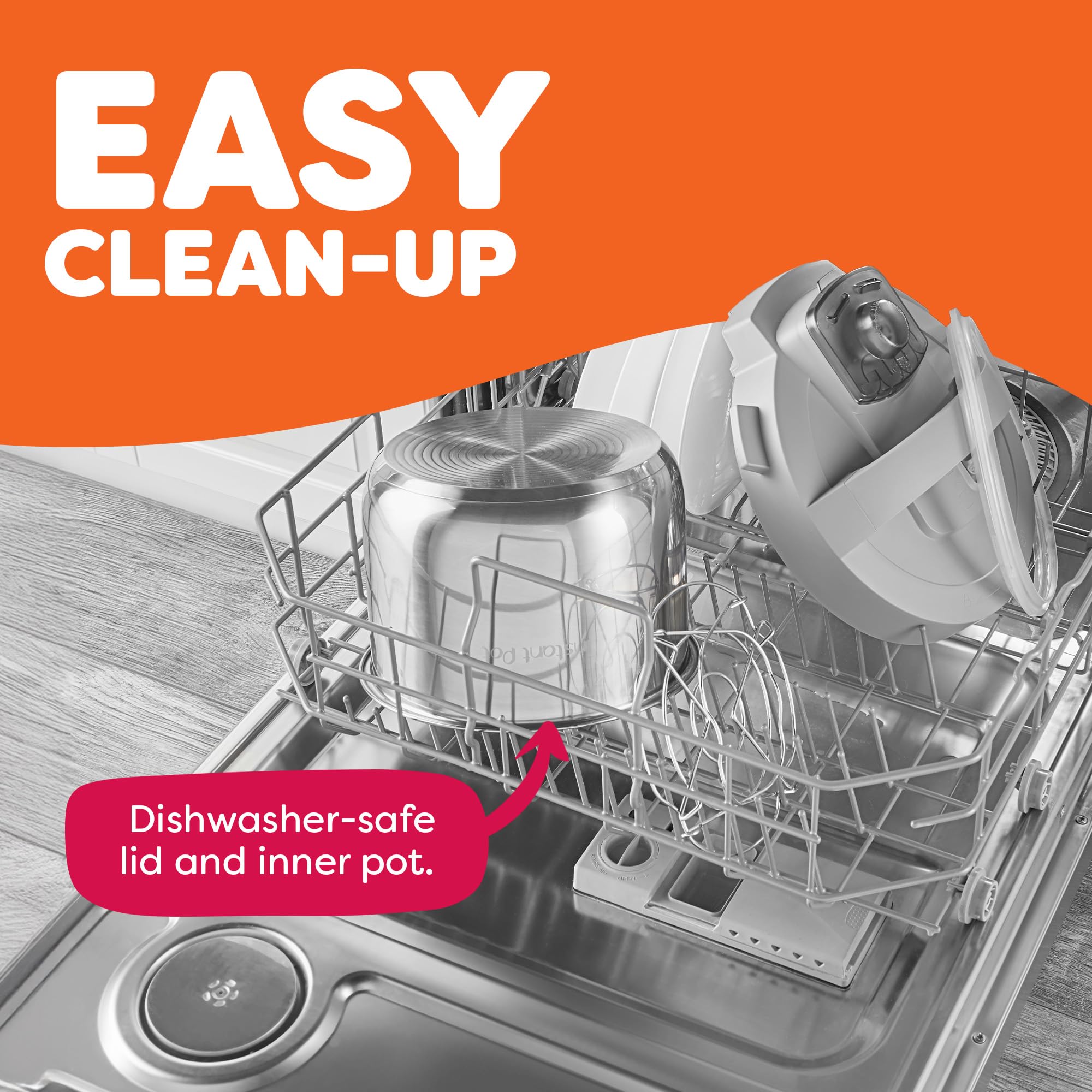 Dishwasher-safe lid and inner pot for Instant Pot Duo Plus