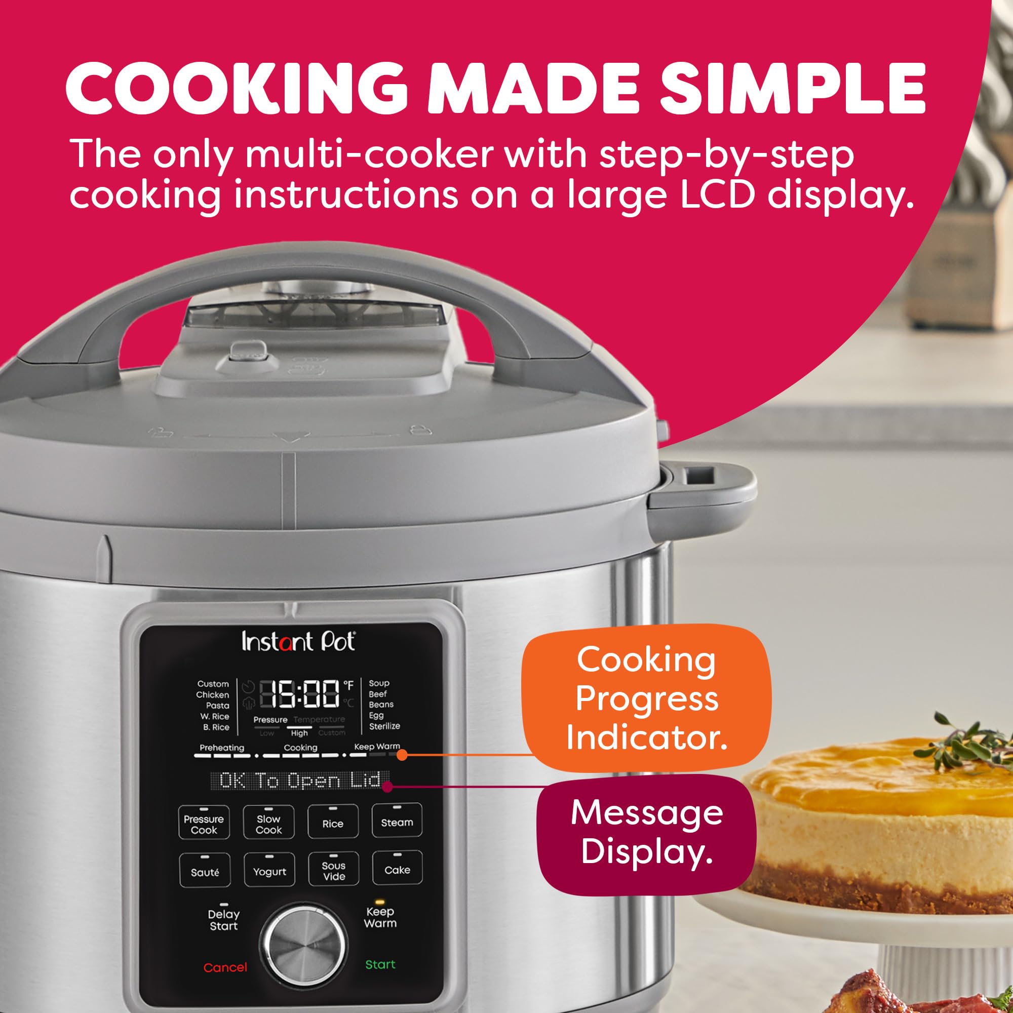 Guided Cooking with 25 presets on Instant Pot Duo Plus