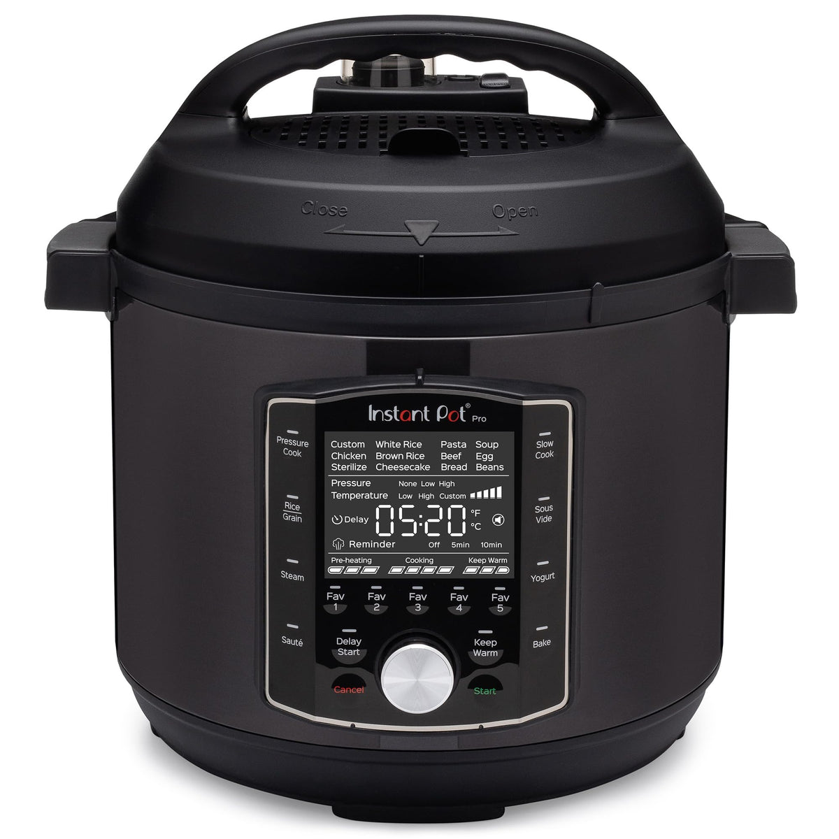 Instant Pot Pro 6 Qt 10-in-1 Electric Pressure Cooker black product photo