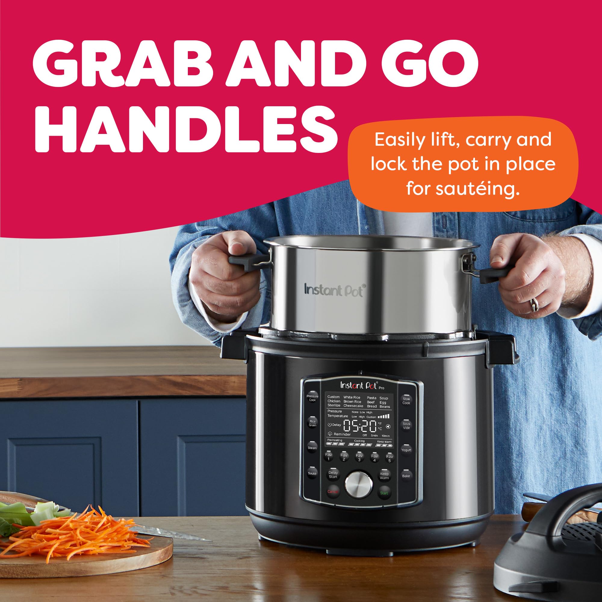 Instant Pot Pro 10-in-1 electric pressure cooker black close-up image