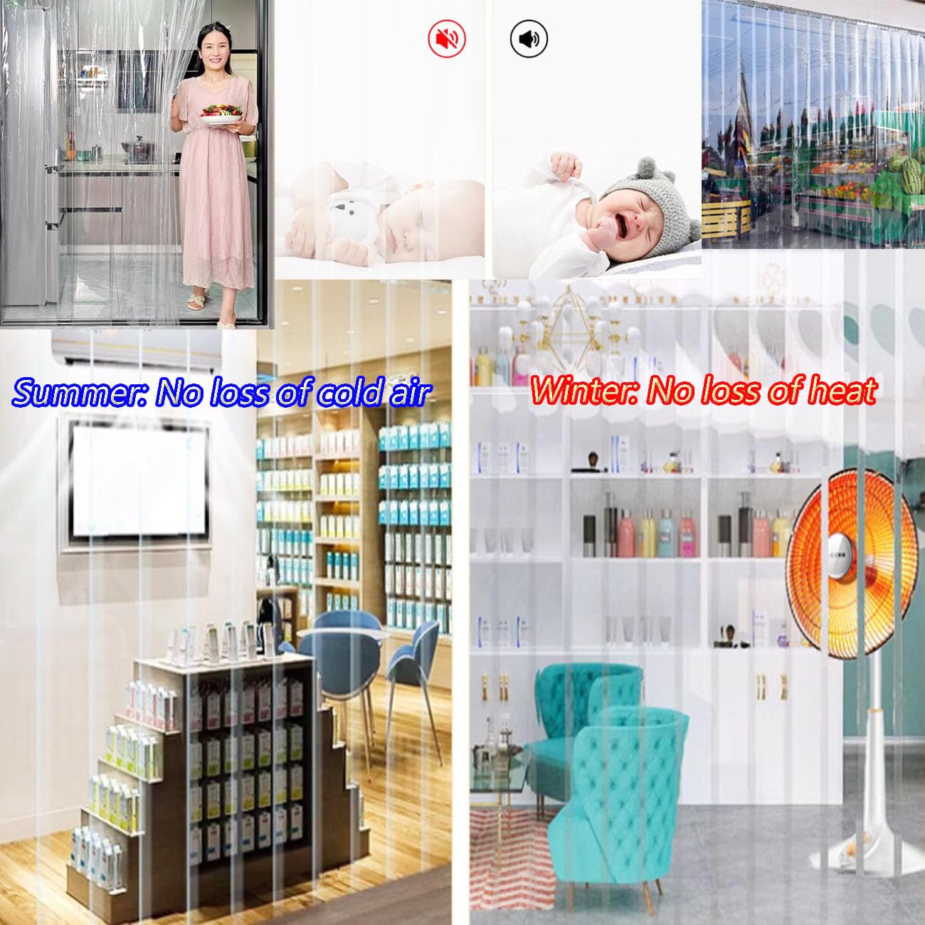 intbuying pvc door curtain strips walk in cooler use