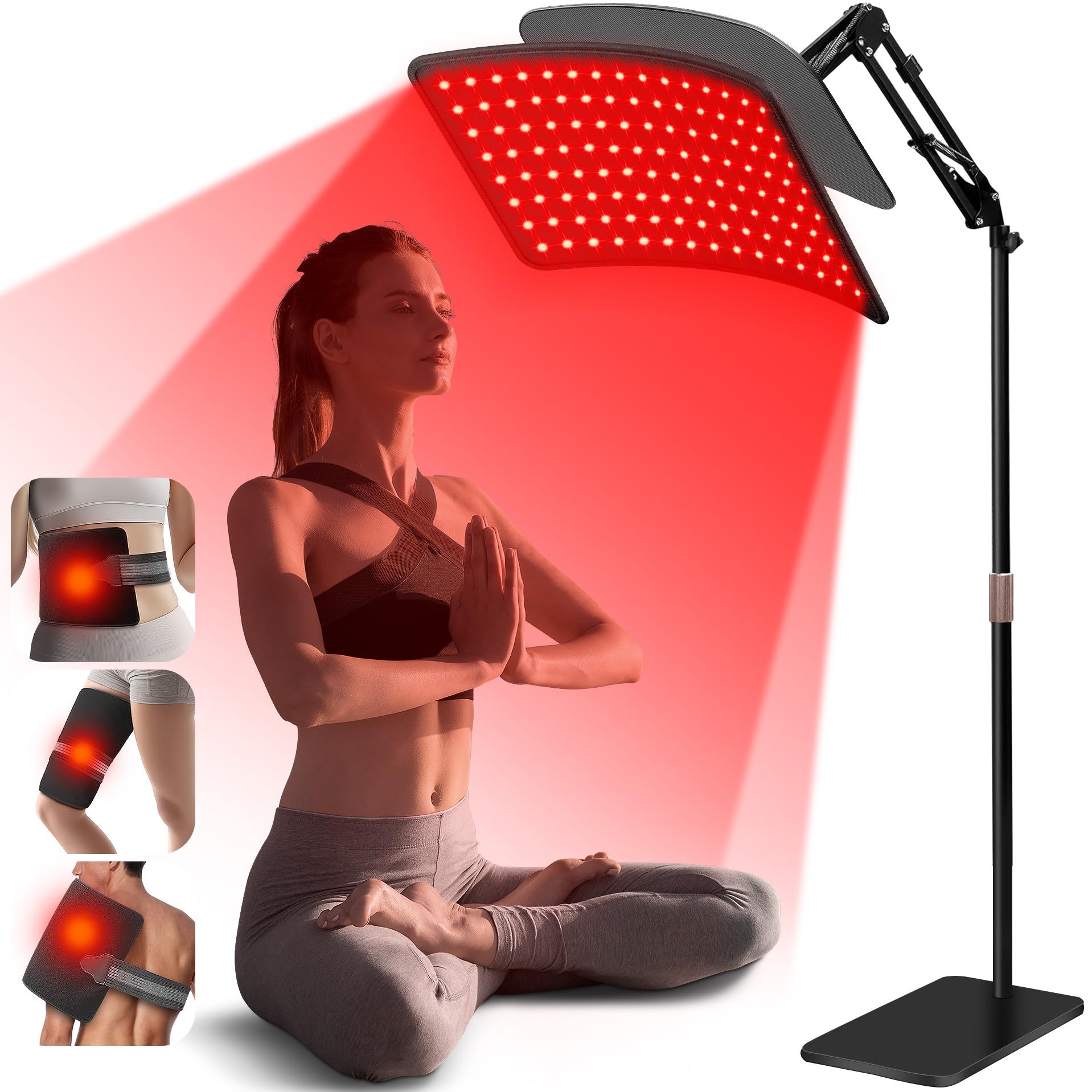 INTEO red light therapy device with portable 180-degree flip stand