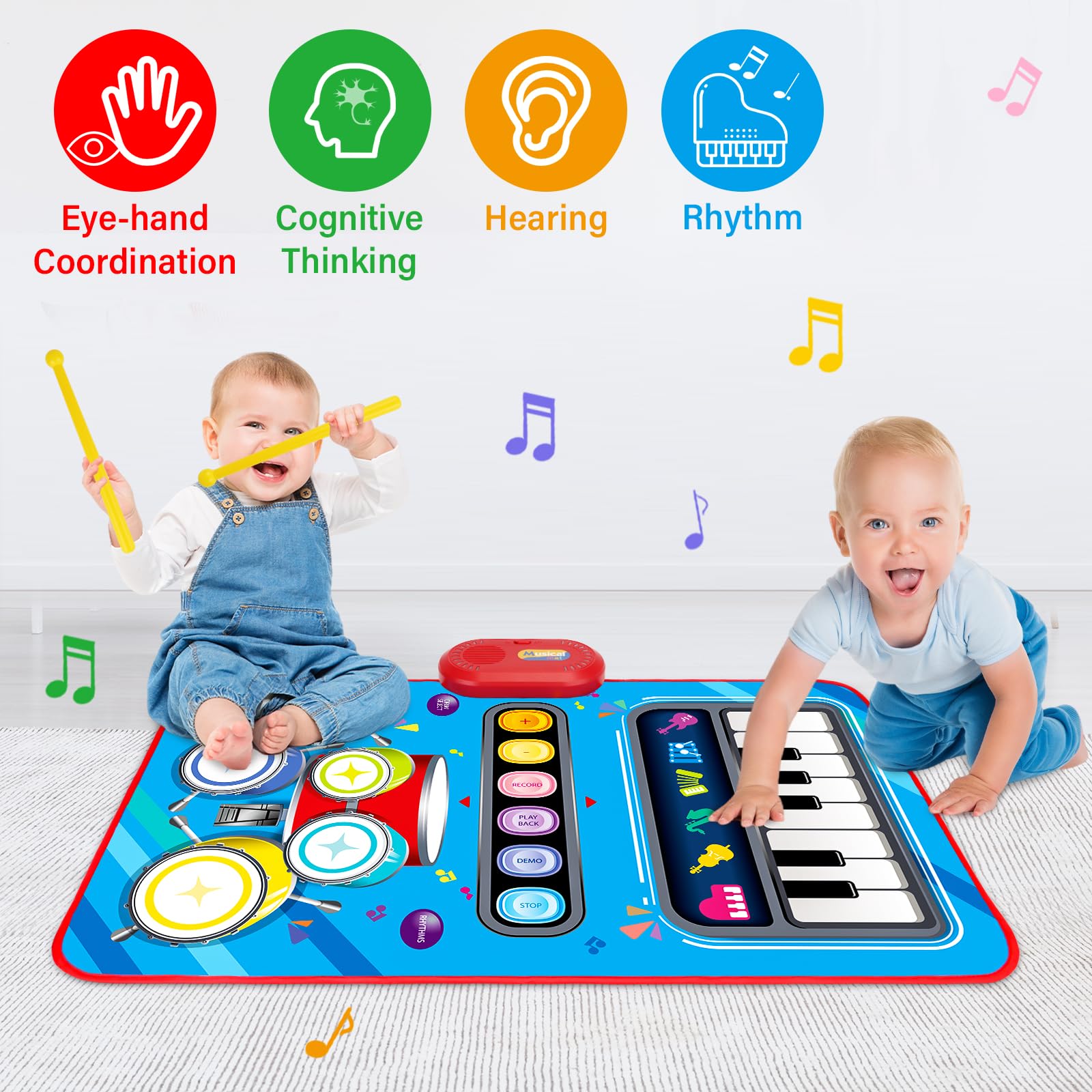 Touch sensitive instrument icons for interactive play