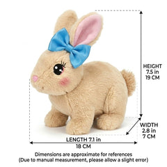 Interactive hopping bunny toy movement demonstration