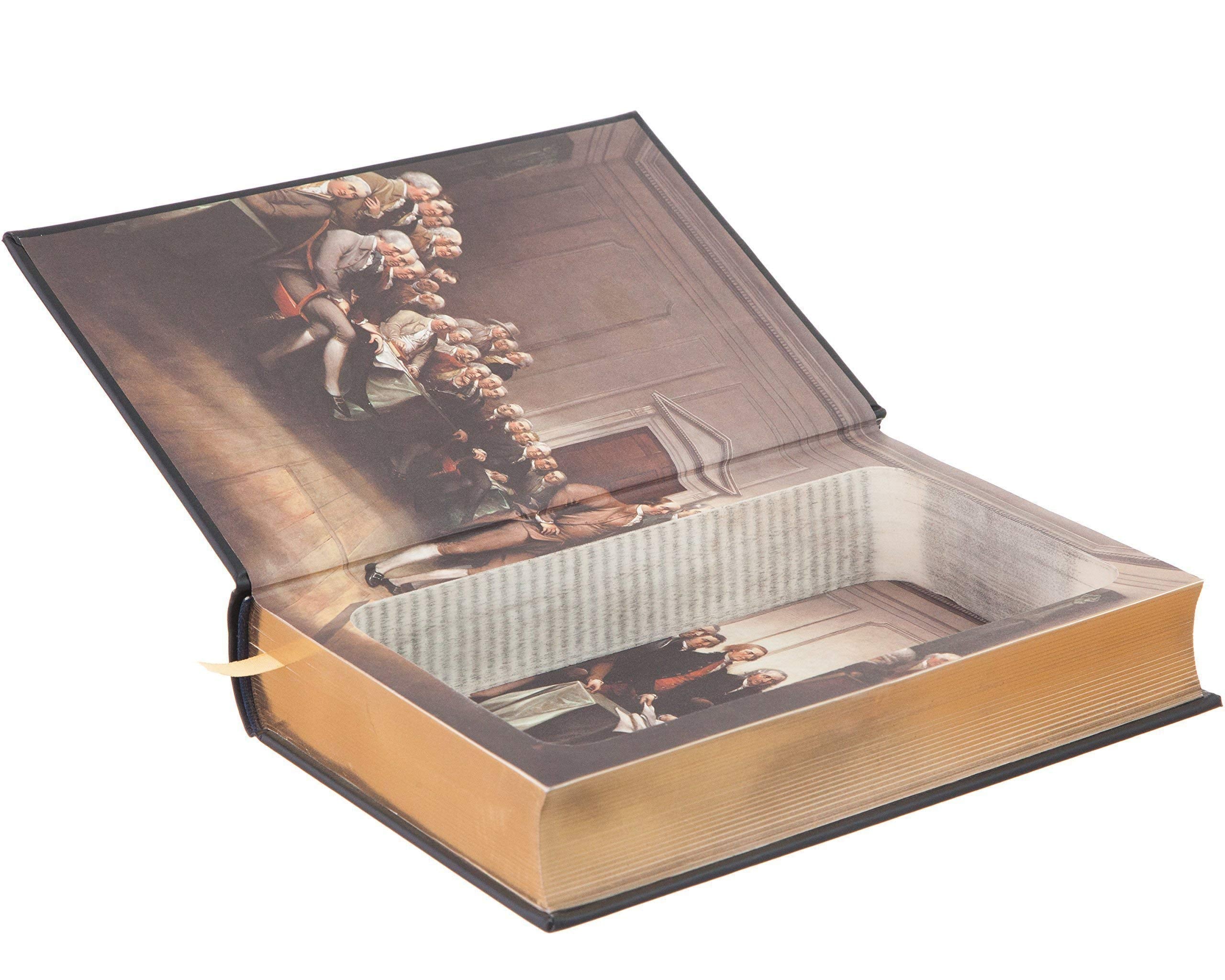 Interior cavity dimensions 8.00 x 4.50 x 1.49 inches for the Constitution book safe
