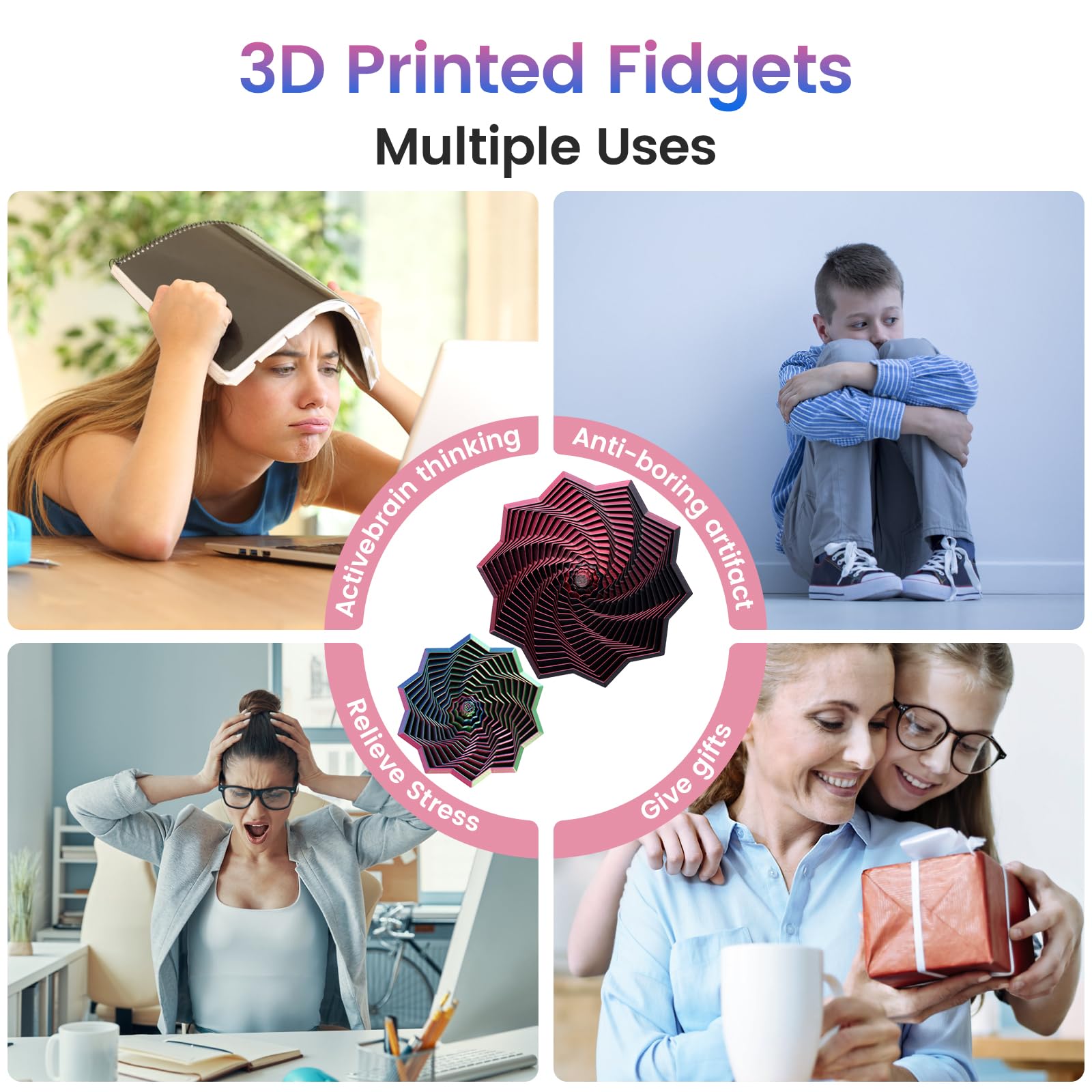 Compact portable fidget star toy suitable for office and travel