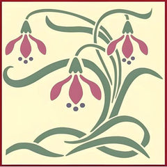 International Style decorative stencil design for walls