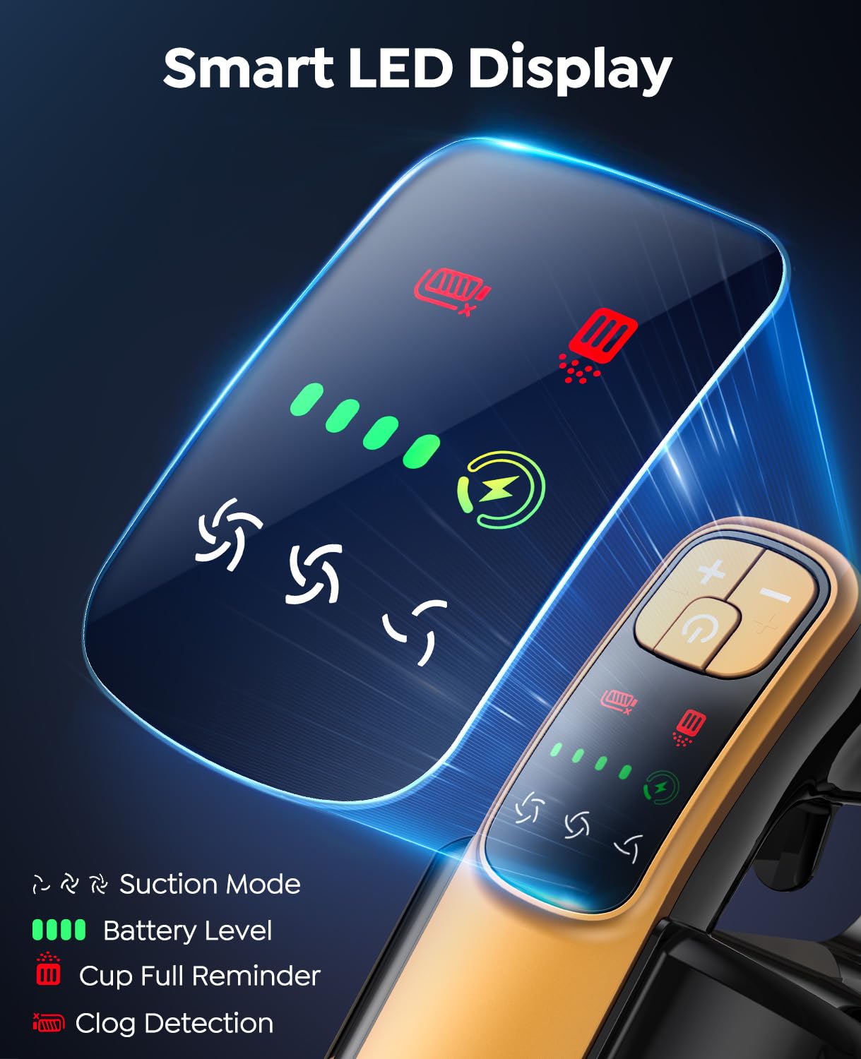 BP60 anti-tangle brush with green LED headlights image
